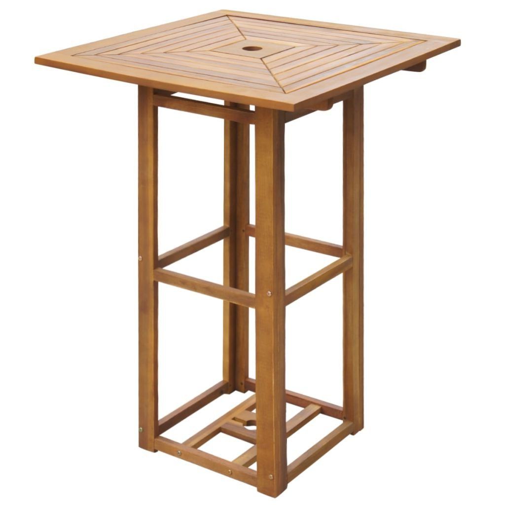 Amazon: Vidaxl Acacia Wood 29.5" Square Bar Table In Trendy Patio Square Bar Dining Tables (Photo 11 of 25)