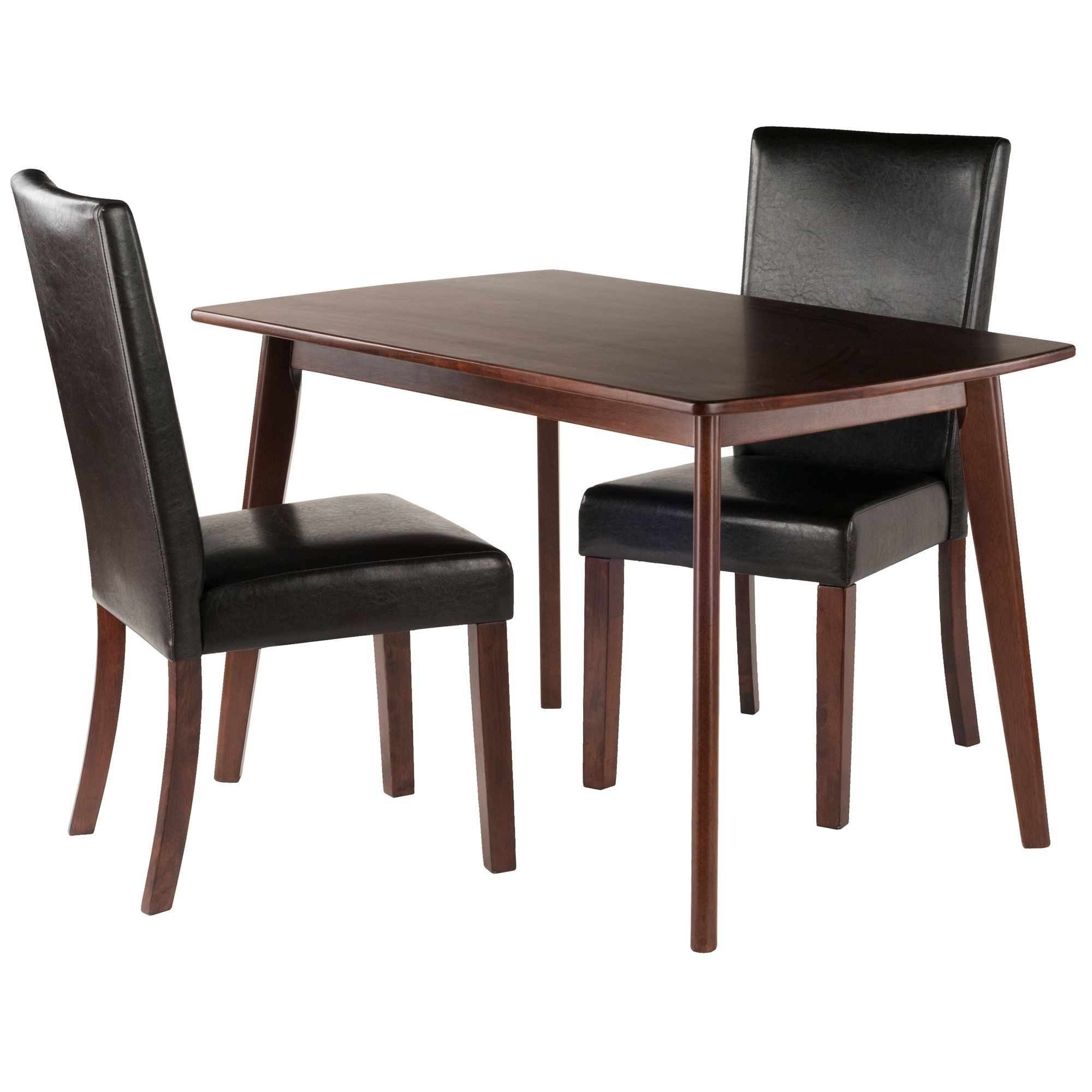 Atwood Transitional Rectangular Dining Tables Intended For Well Known Shaye 3 Pc Set Dining Table W/ Chairs, Brown, Winsome Wood (View 23 of 25)