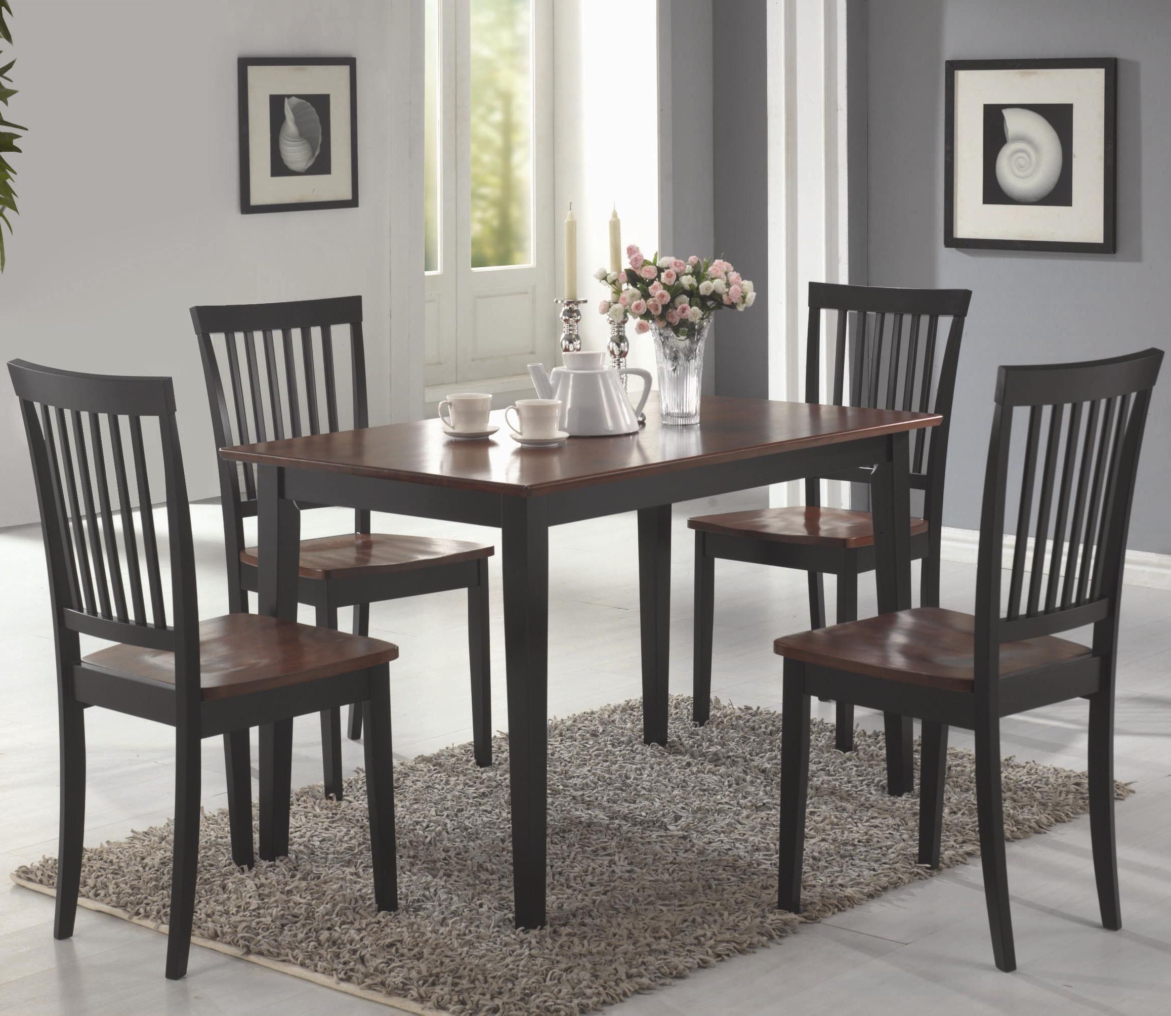 Cappuccino Finish Wood Classic Casual Dining Tables Inside Preferred D177 150153 Gallery Dining Room Furnitureregency (Photo 18 of 25)