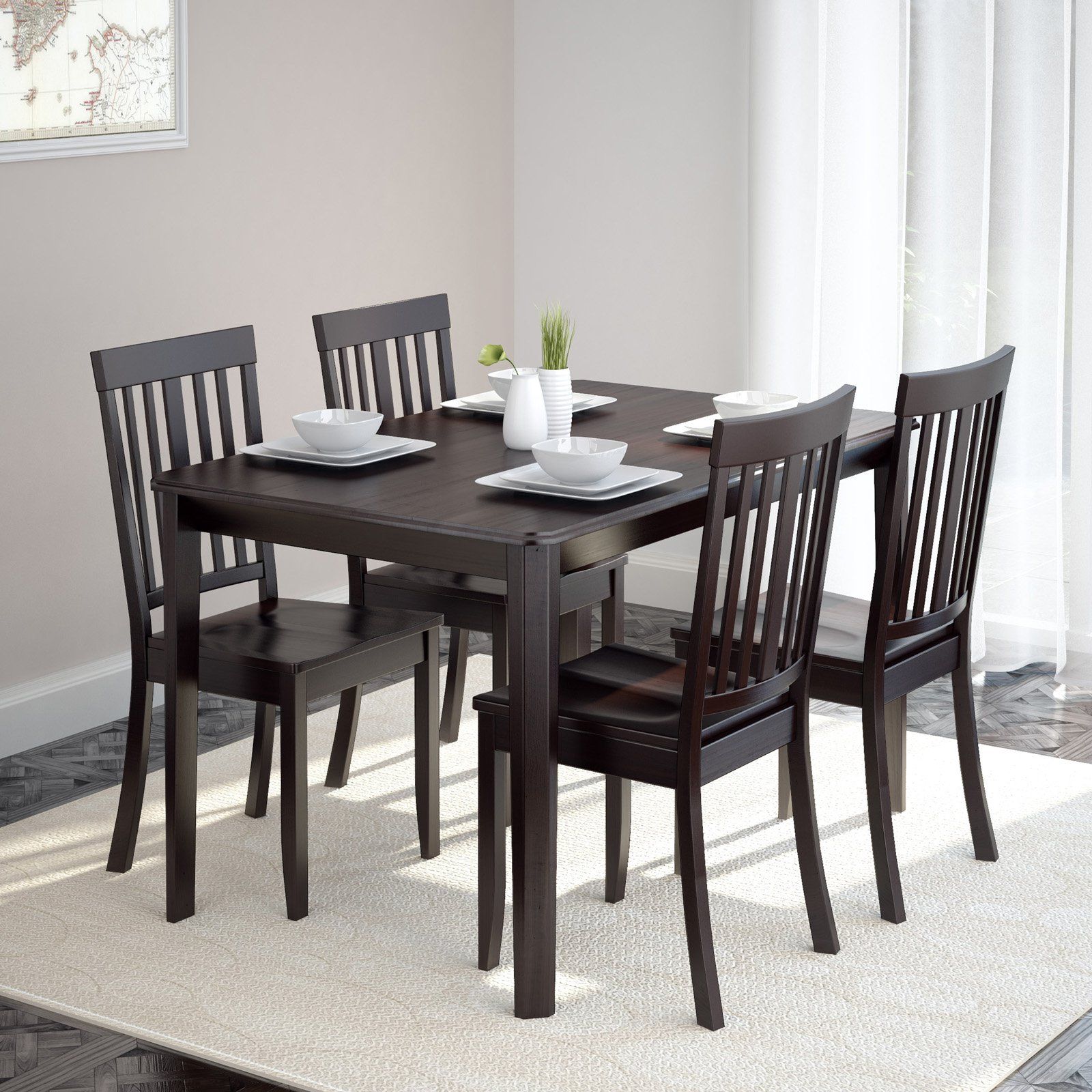 Corliving Atwood 5 Piece 47 In. Dining Table Set With Inside Most Up To Date Atwood Transitional Rectangular Dining Tables (Photo 6 of 25)