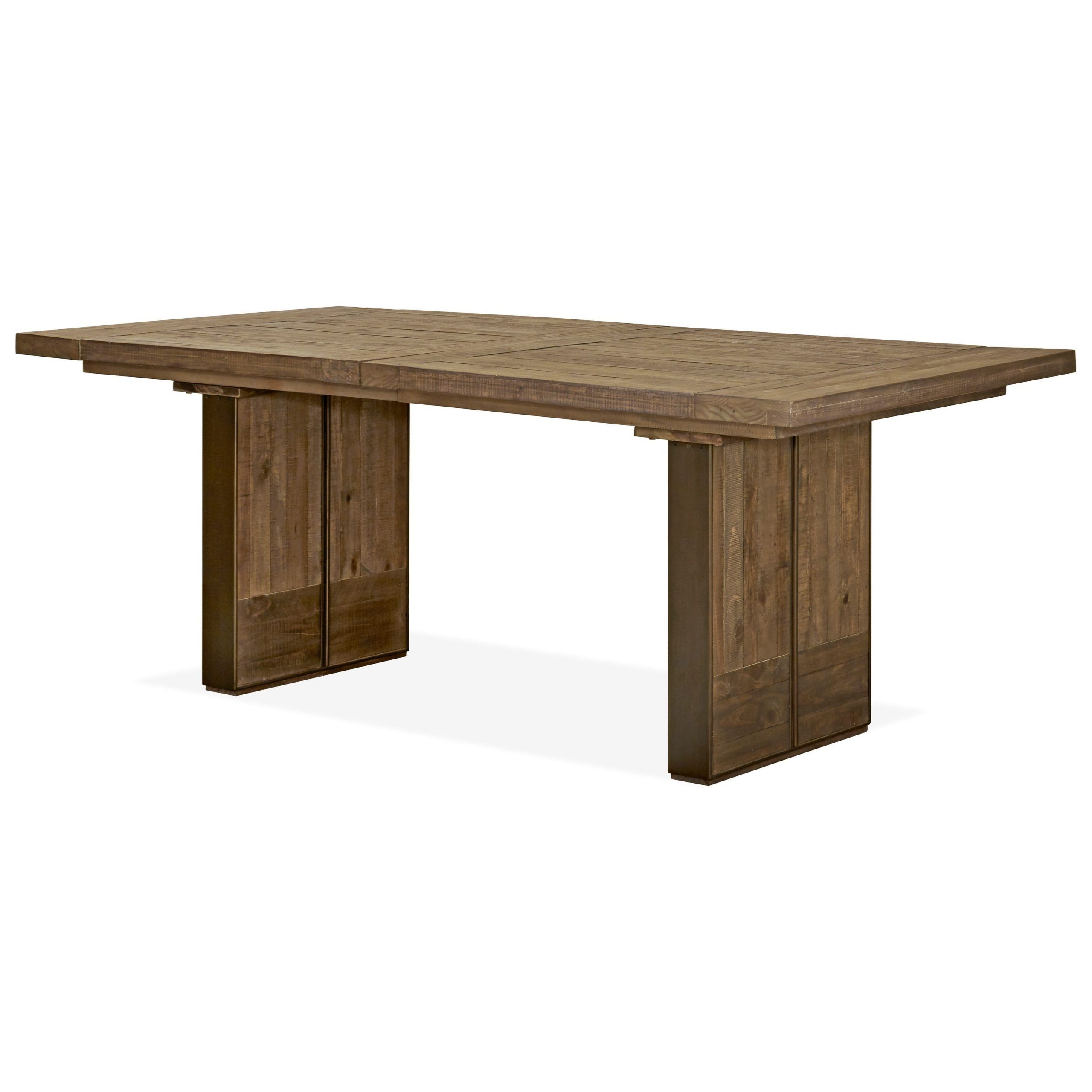 Current Wood Kitchen Dining Tables With Removable Center Leaf With Contemporary Rustic Rectangular Dining Table With Center Leaf (Photo 23 of 25)