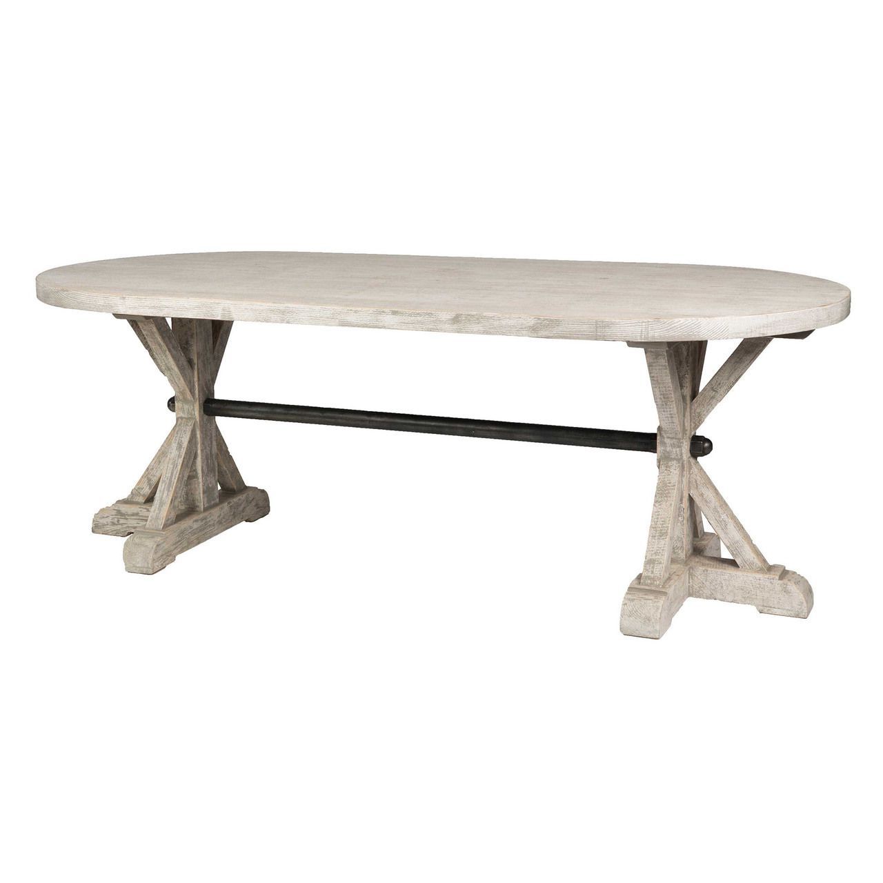Dining Table Within Best And Newest Distressed Grey Finish Wood Classic Design Dining Tables (View 7 of 25)