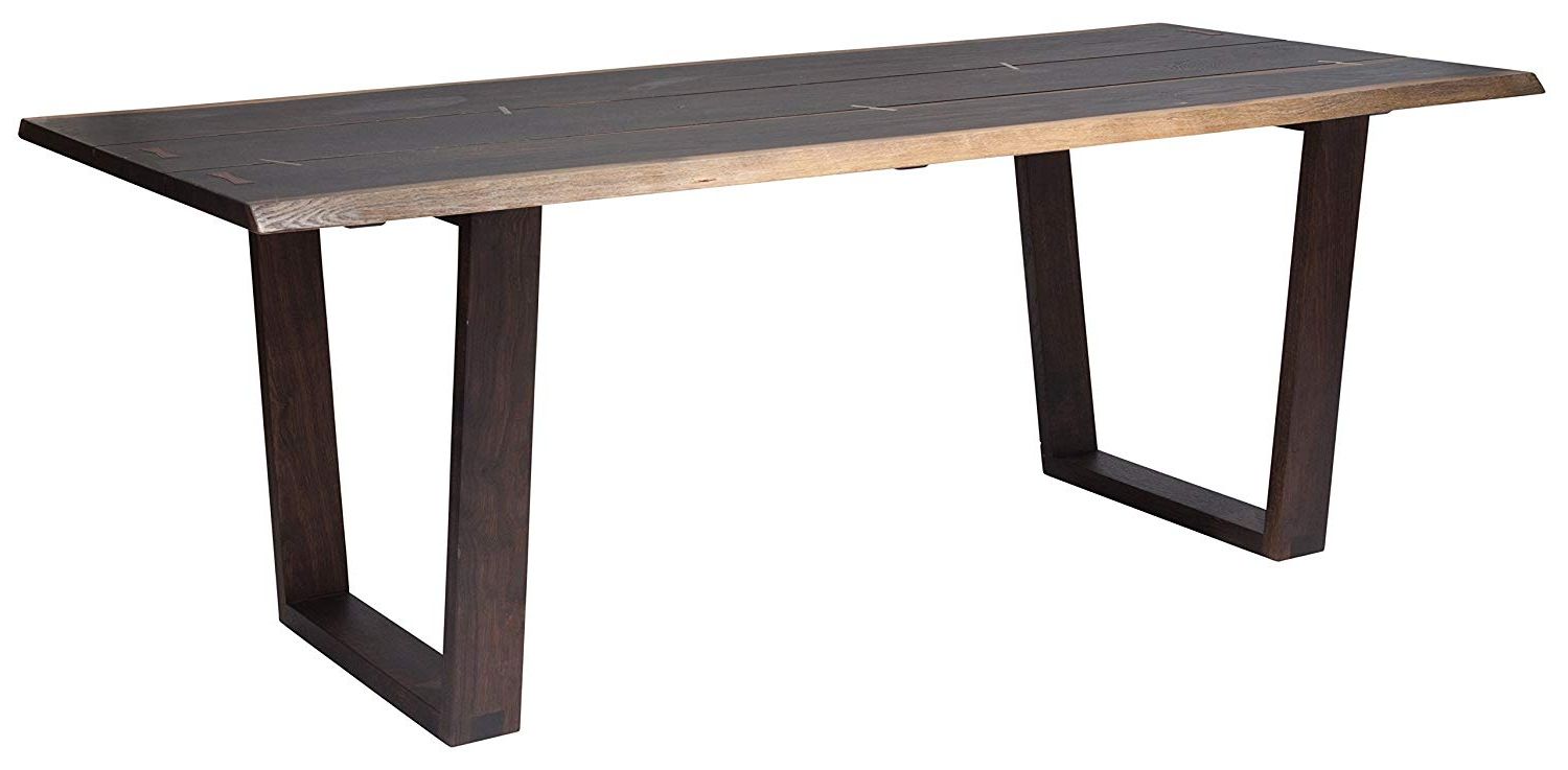 Dining Tables In Seared Oak Pertaining To Widely Used Amazon – Napa Dining Table In Seared Oak With Brass (View 6 of 25)