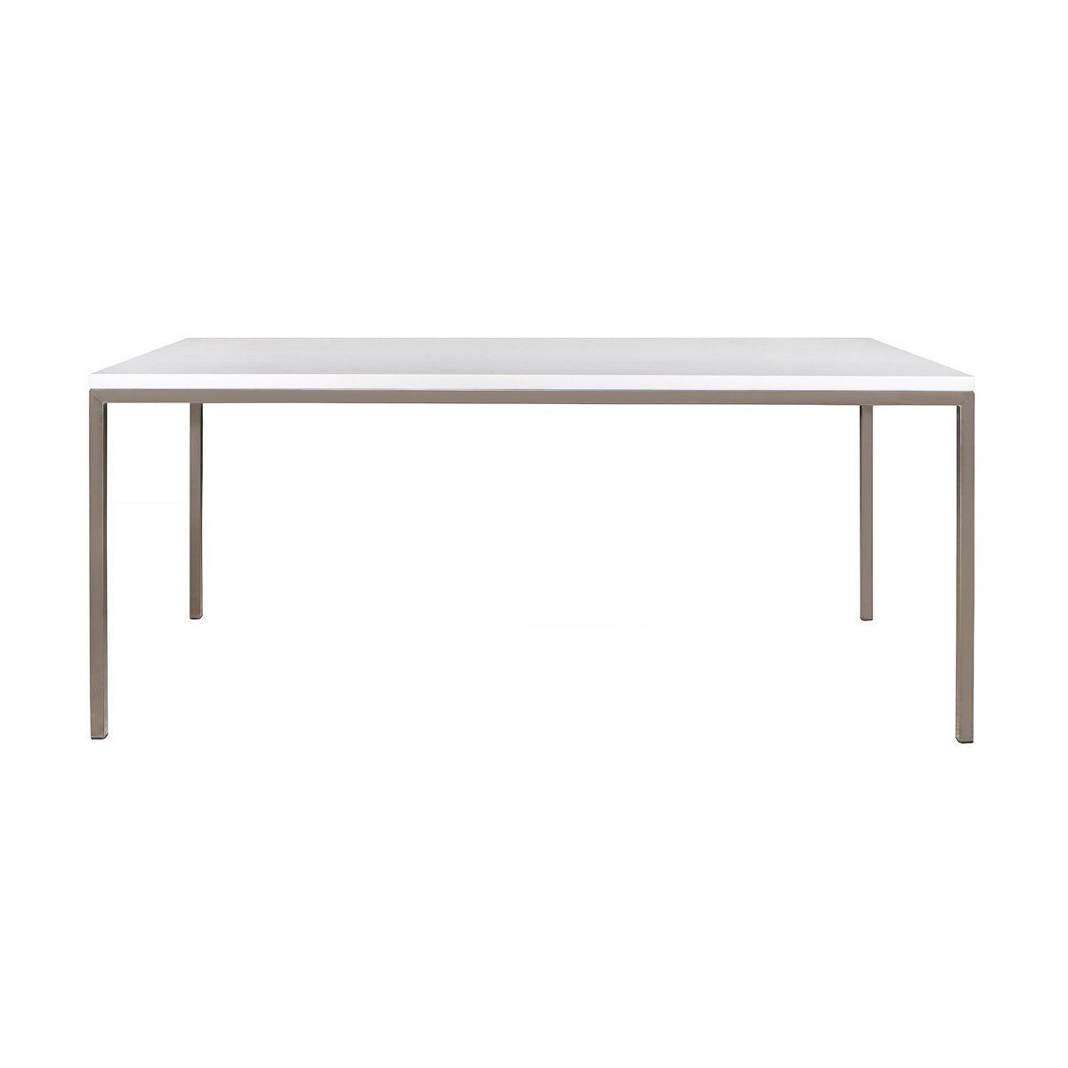 Dining Tables With Brushed Stainless Steel Frame For Preferred White Top On Steel Frame (Photo 8 of 25)