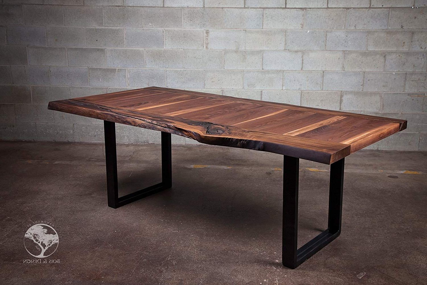 Dining Tables With Stained Ash Walnut Regarding Trendy Amazon: Live Edge Black Walnut Dining Table La (Photo 9 of 25)