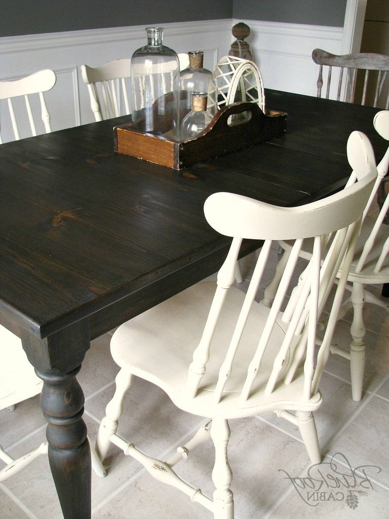 Distressed Walnut And Black Finish Wood Modern Country Dining Tables Intended For Newest I Finished Up The Custom Farm Table I've Been Working On For (Photo 17 of 25)