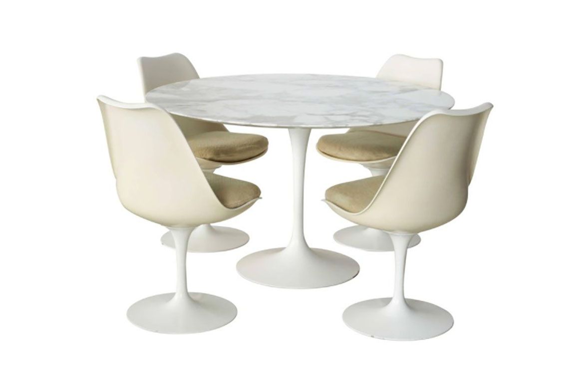 Famous Retro Round Glasstop Dining Tables With Regard To How To Identify A Genuine Saarinen Table (View 25 of 25)