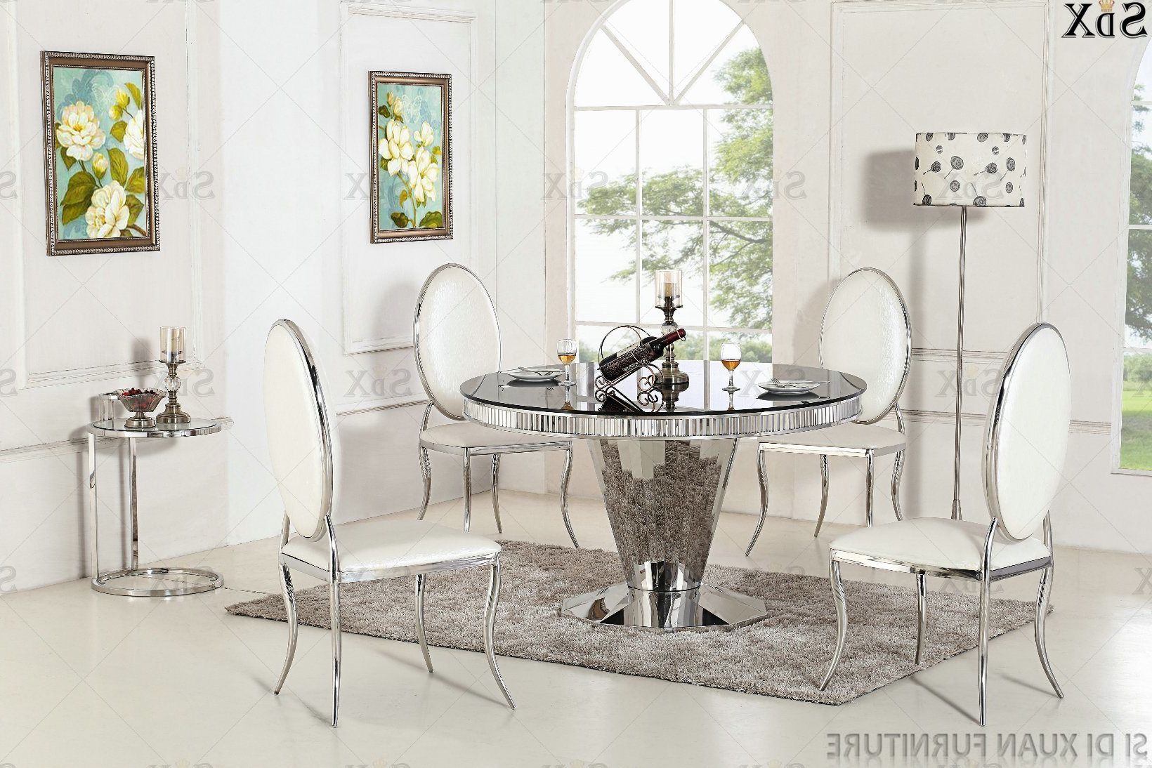[%[hot Item] Modern Round Home Stainless Steel Glass Top Furniture Dining  Room Table With Well Known Modern Round Glass Top Dining Tables|modern Round Glass Top Dining Tables Pertaining To Well Known [hot Item] Modern Round Home Stainless Steel Glass Top Furniture Dining  Room Table|most Current Modern Round Glass Top Dining Tables In [hot Item] Modern Round Home Stainless Steel Glass Top Furniture Dining  Room Table|famous [hot Item] Modern Round Home Stainless Steel Glass Top Furniture Dining  Room Table With Modern Round Glass Top Dining Tables%] (View 24 of 25)