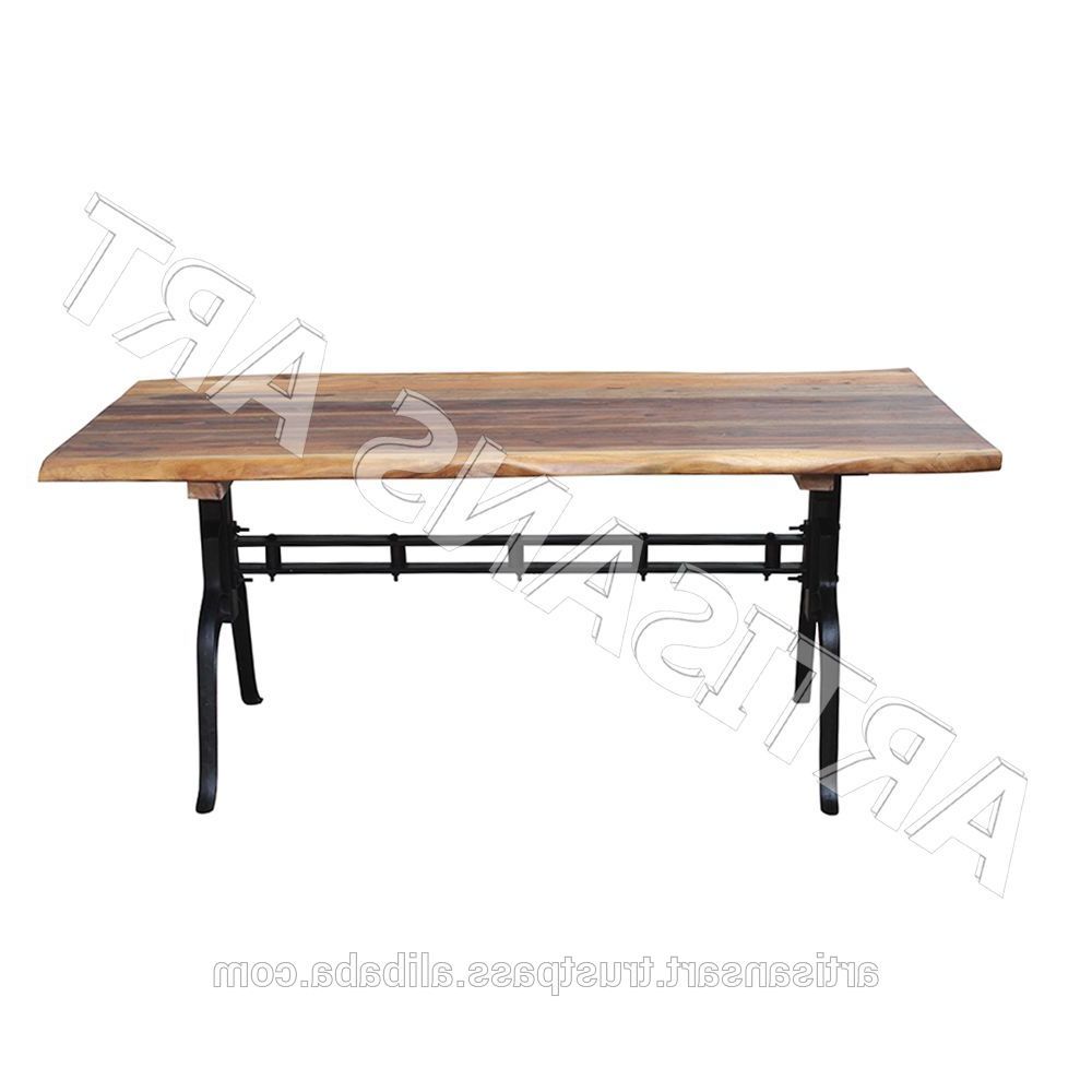 Industrial Live Edge Iron Base Dining Table,solid Wood Slab Dining  Table,acacia Wood Dining Table Manufacturer – Buy Live Edge Modern Dining Within Popular Iron Wood Dining Tables (Photo 18 of 25)