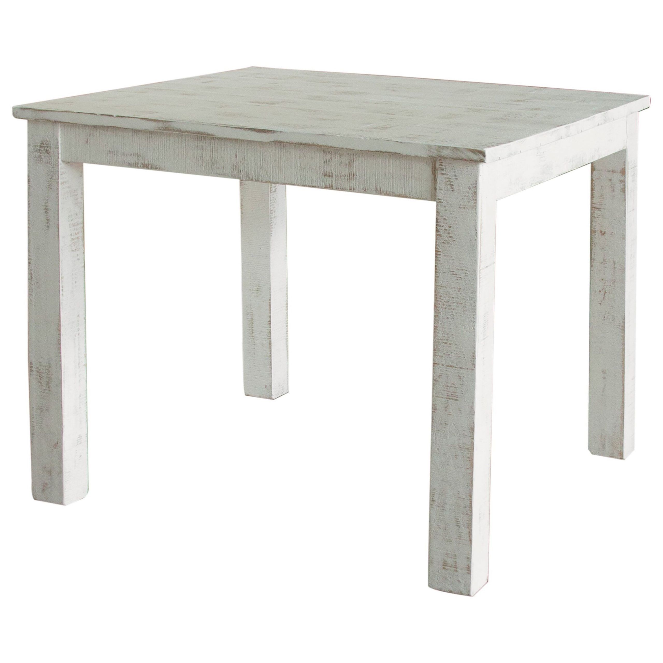 International Furniture Direct Pueblo Rustic 42" Counter Within 2019 Distressed Grey Finish Wood Classic Design Dining Tables (View 9 of 25)