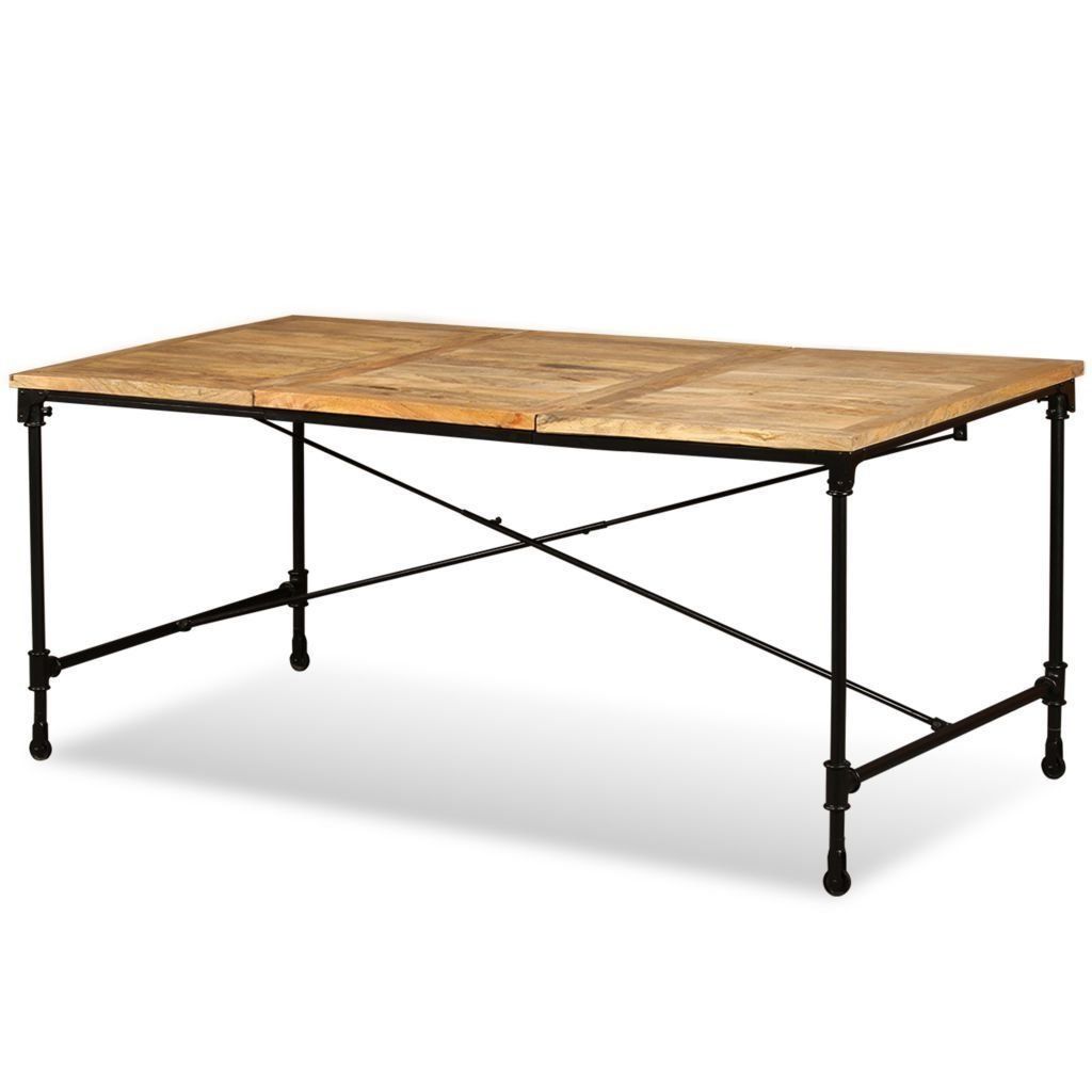 Iron Dining Tables With Mango Wood Pertaining To Famous Amazon –  (View 11 of 25)