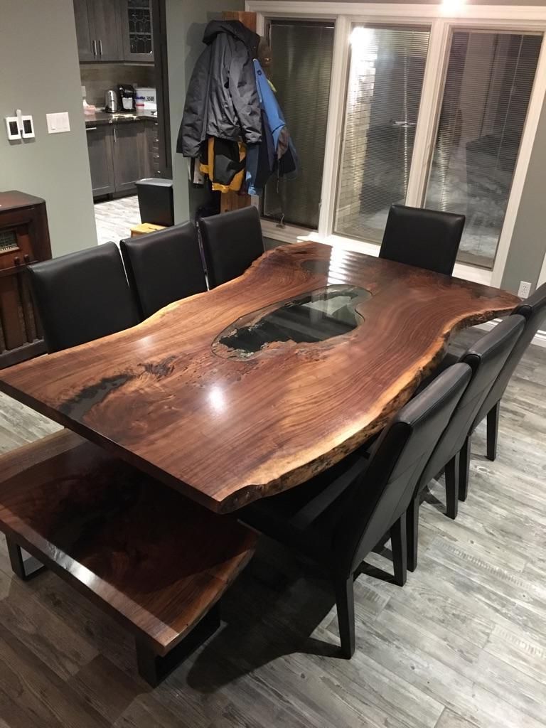 Latest Walnut Finish Live Edge Wood Contemporary Dining Tables For Live Edge Table, Single Slab Table, Mappa Table, Burl Table (View 2 of 25)