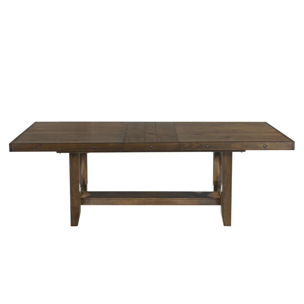 Latest Wood Kitchen Dining Tables With Removable Center Leaf Intended For Francis Chestnut Dining Table Dfk100dt – The Home Depot (Photo 19 of 25)