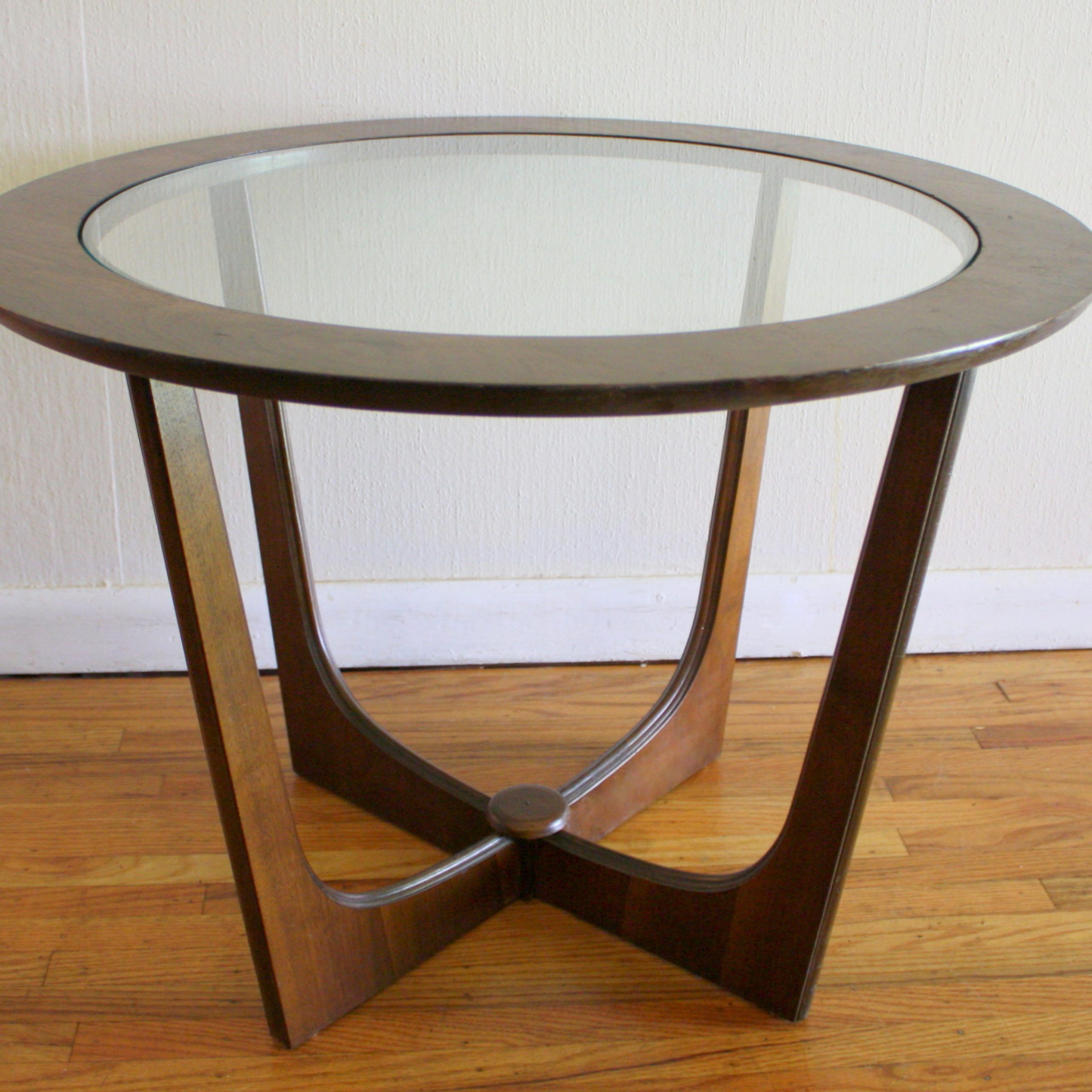 Mid Century Modern Glass Top Side Table (Photo 17 of 25)
