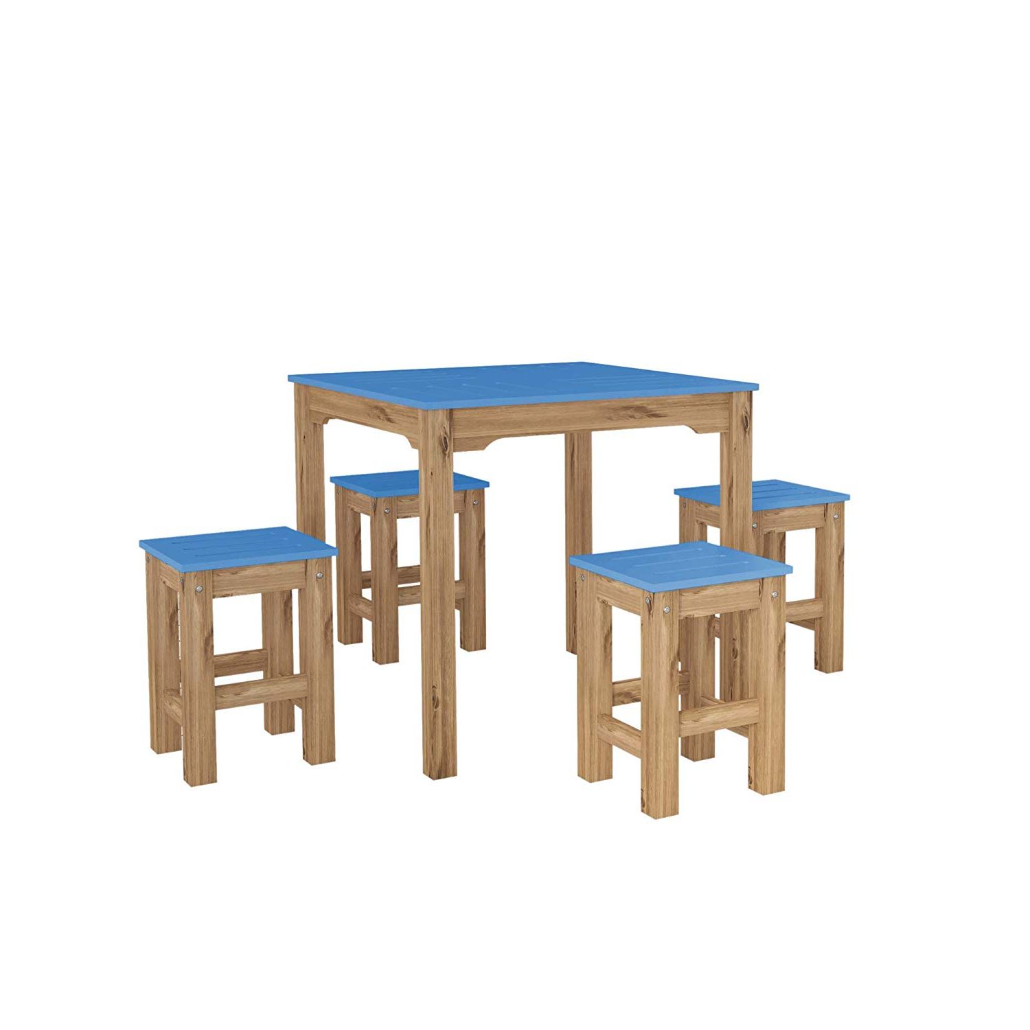 Most Popular Rustic Pine Small Dining Tables With Regard To Amazon – Manhattan Comfort Css101 Stillwell Modern (View 15 of 25)