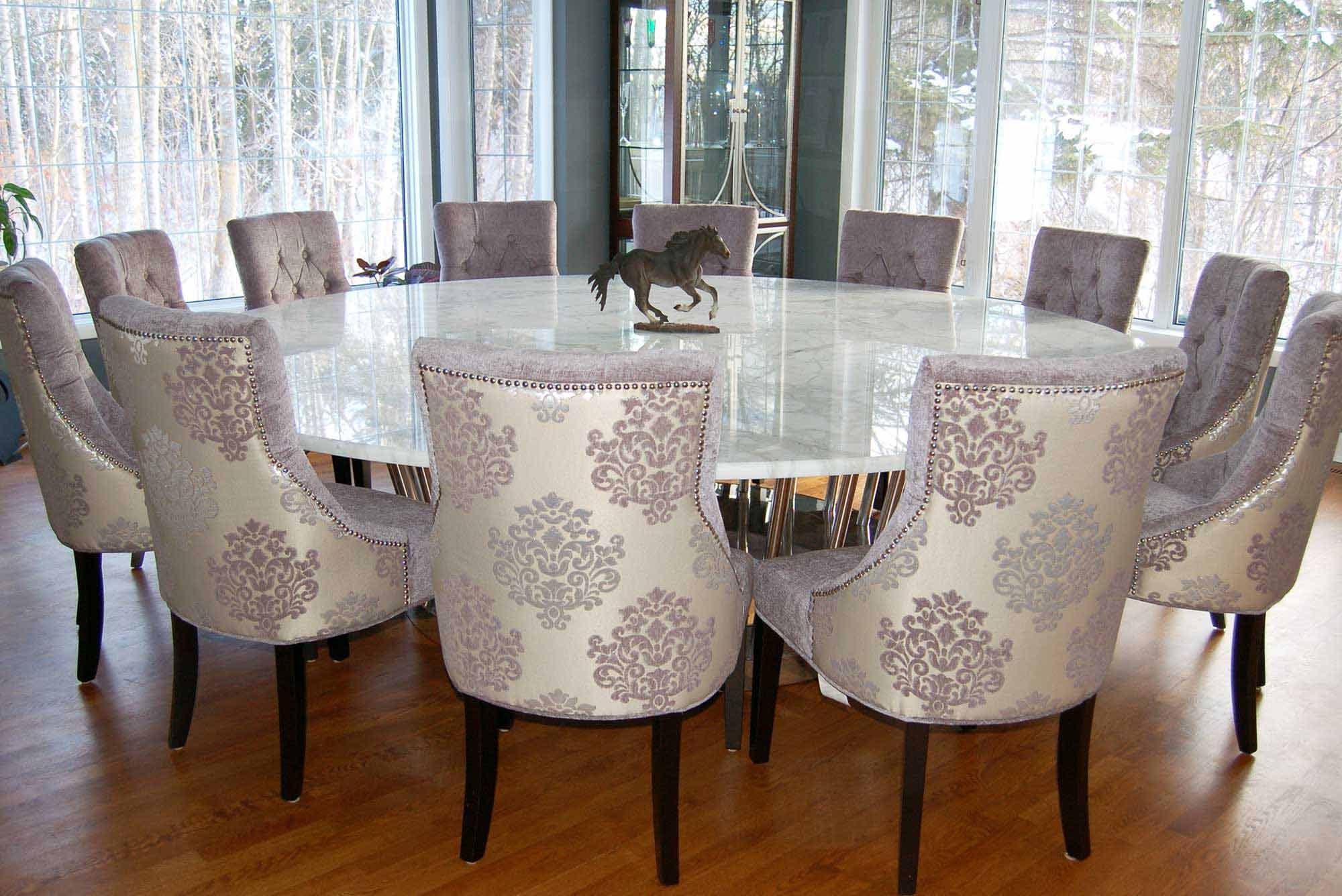 Most Recent Elegance Large Round Dining Tables Inside Dining Room, Big Rounded Dining Table With Marble Top (Photo 1 of 25)