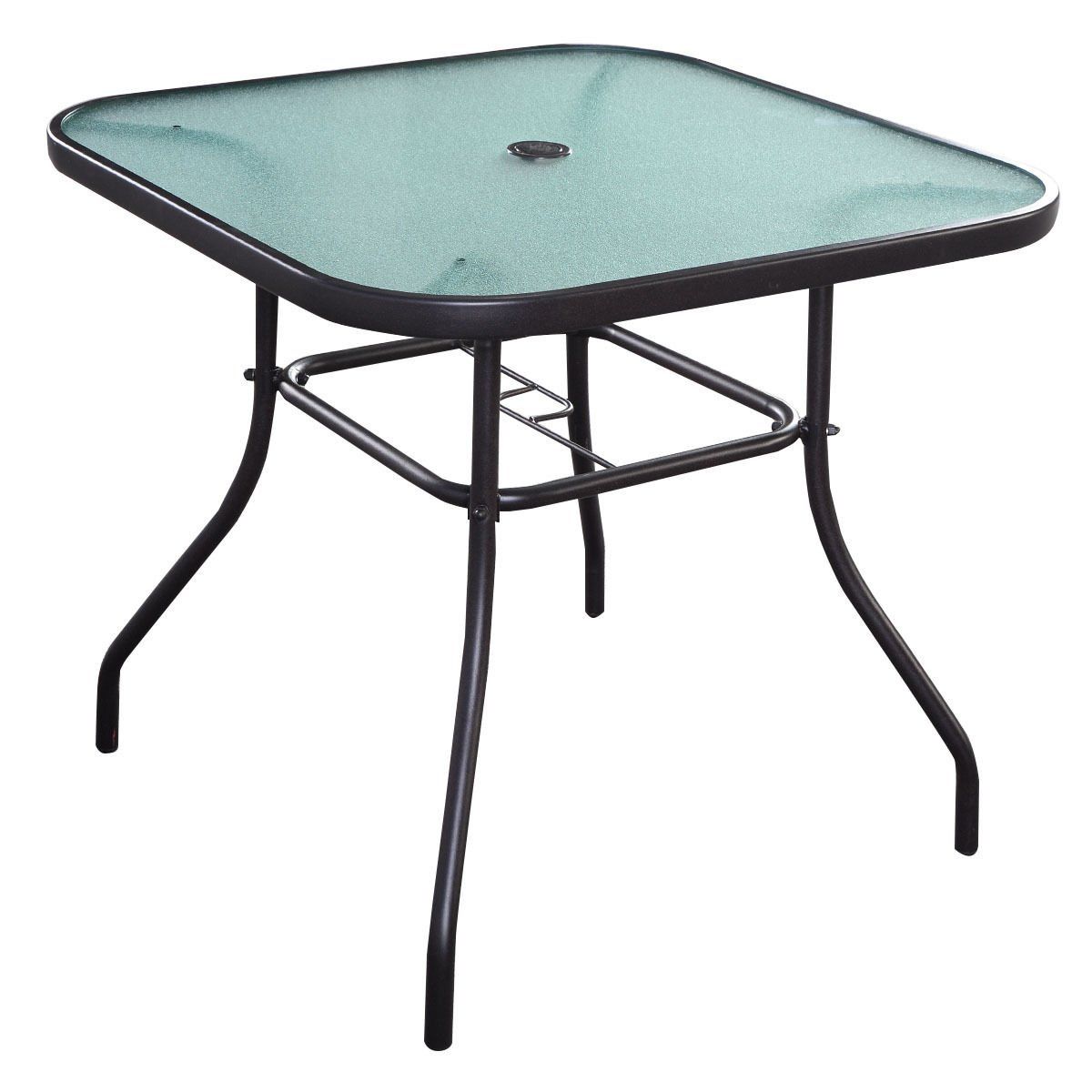 Most Up To Date Amazon : Patio Square Bar Dining Table Glass Deck With Regard To Patio Square Bar Dining Tables (Photo 1 of 25)