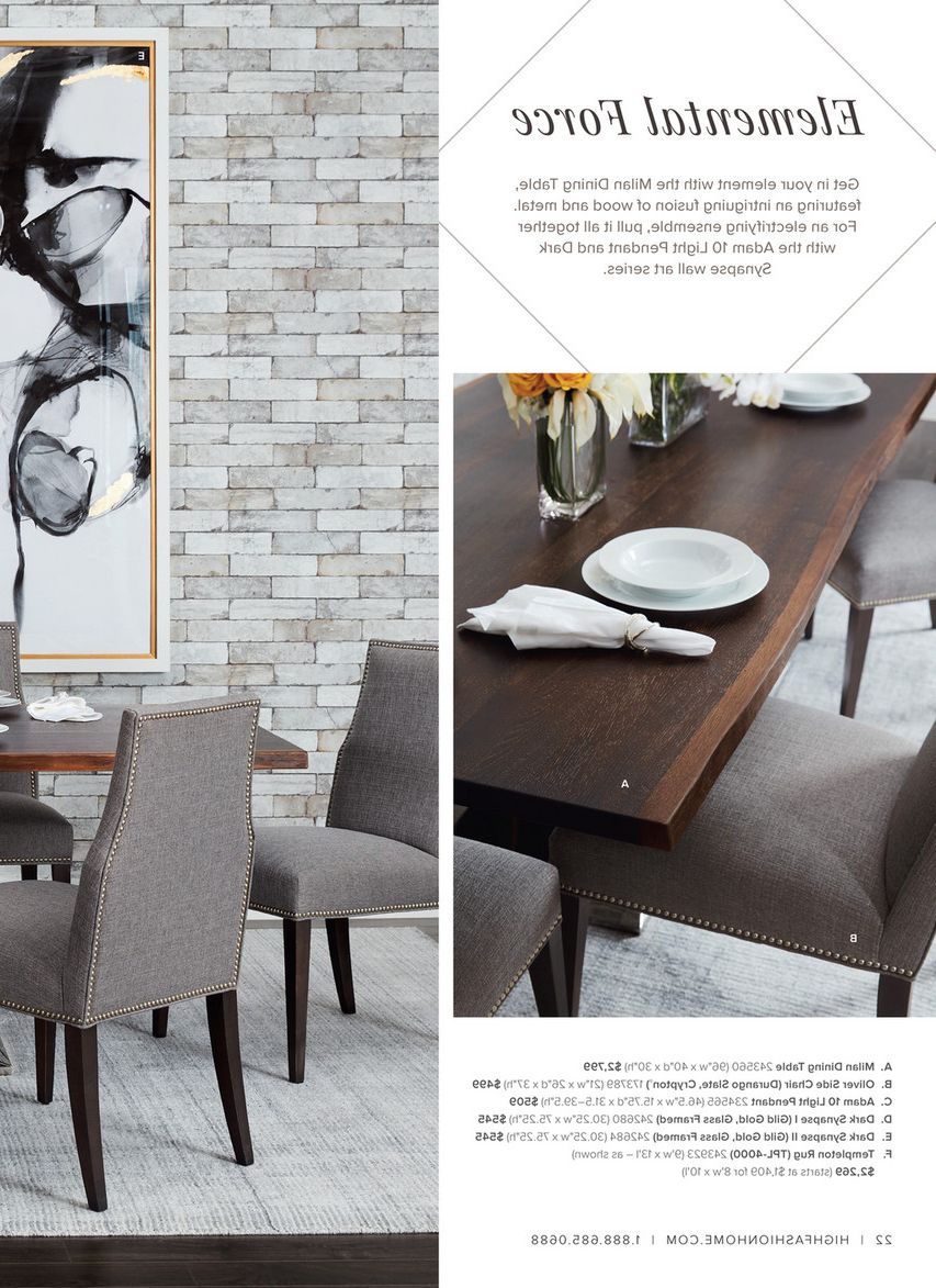 Most Up To Date Dining Tables In Smoked Seared Oak With Regard To High Fashion Home – Catalog Spring 2016 – Milan Dining Table (View 12 of 25)