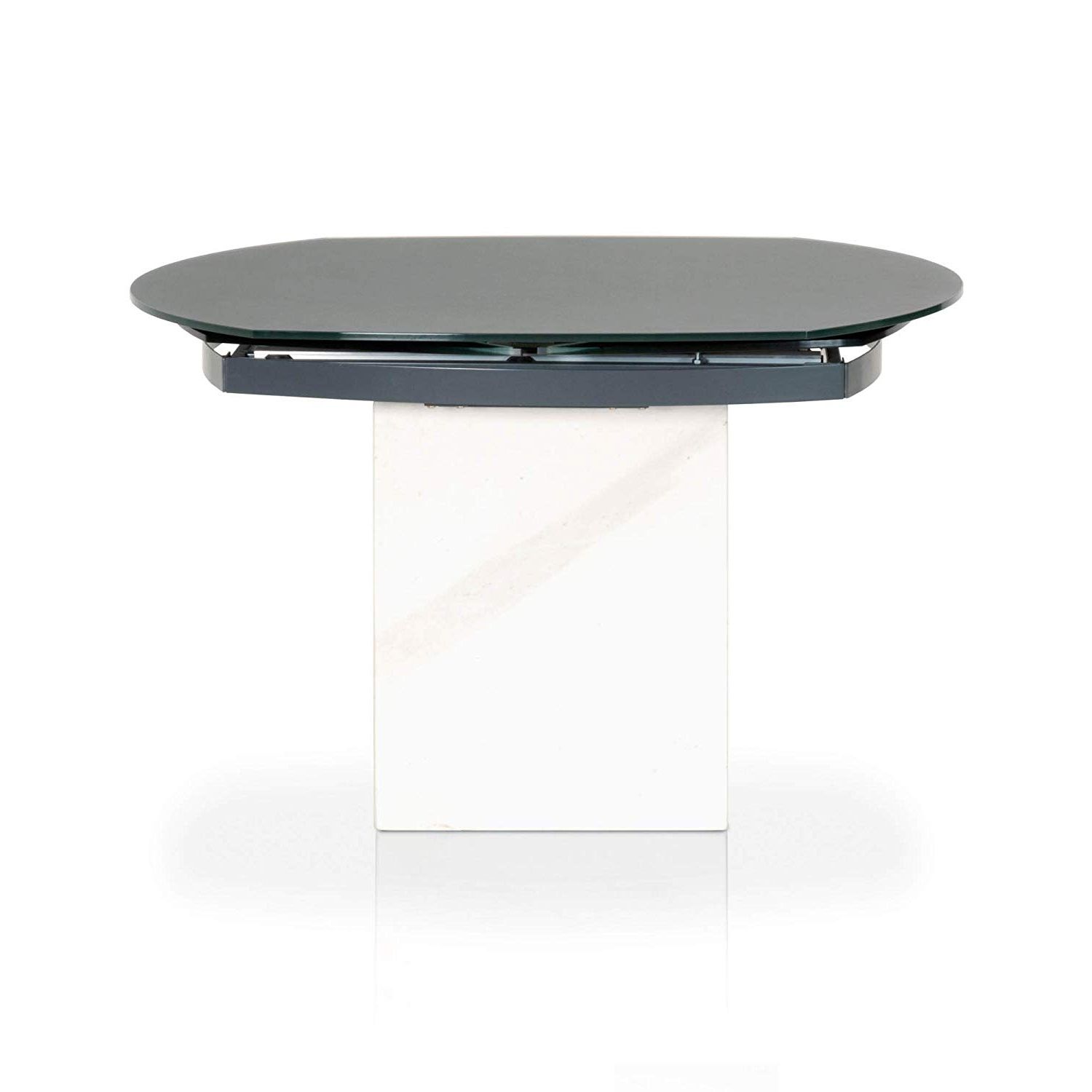 Most Up To Date Modern Glass Top Extension Dining Tables In Matte Black With Amazon – Star International Furniture E.2609xt (View 3 of 25)