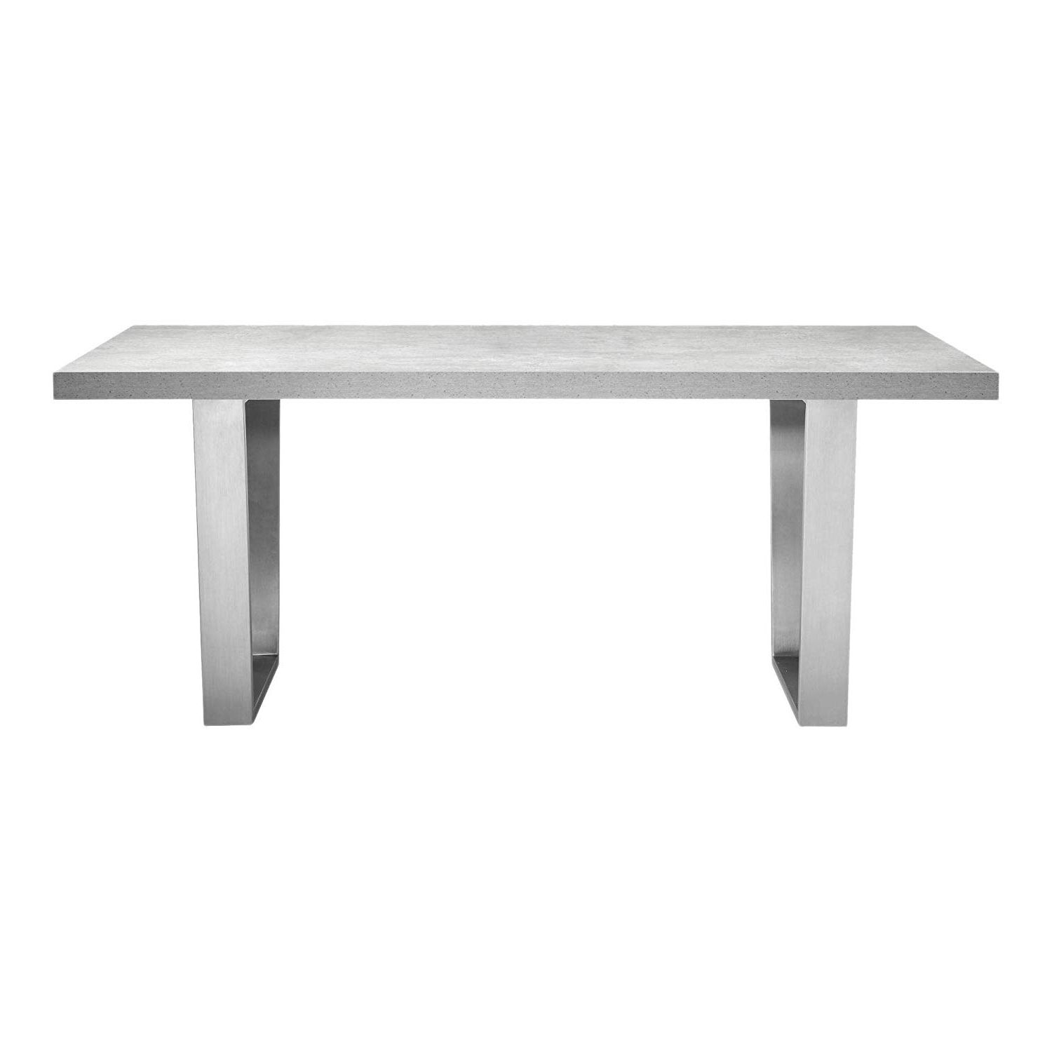 Popular Amazon – Moe's Home Collection Dining Table In Light Intended For Dining Tables With Brushed Stainless Steel Frame (Photo 24 of 25)