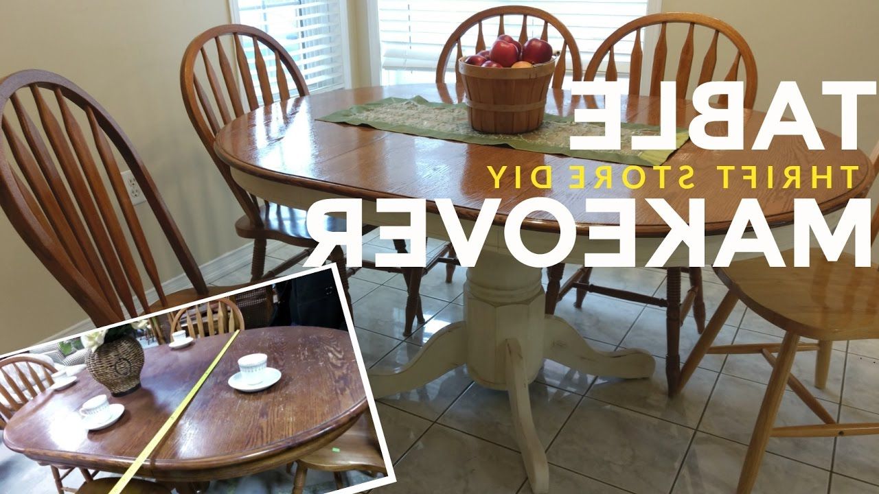 Preferred How To Refinish A Kitchen Dining Table: Vintage / Shabby Chic / Farmhouse  Style! Regarding Distressed Grey Finish Wood Classic Design Dining Tables (Photo 22 of 25)