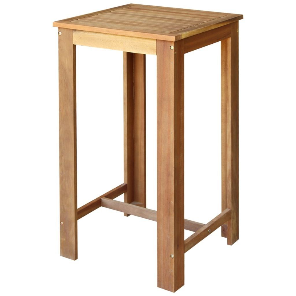 Solid Acacia Wood Dining Tables Pertaining To Newest Amazon – Bar Table Solid Acacia Wood Dining Kitchen (View 6 of 25)