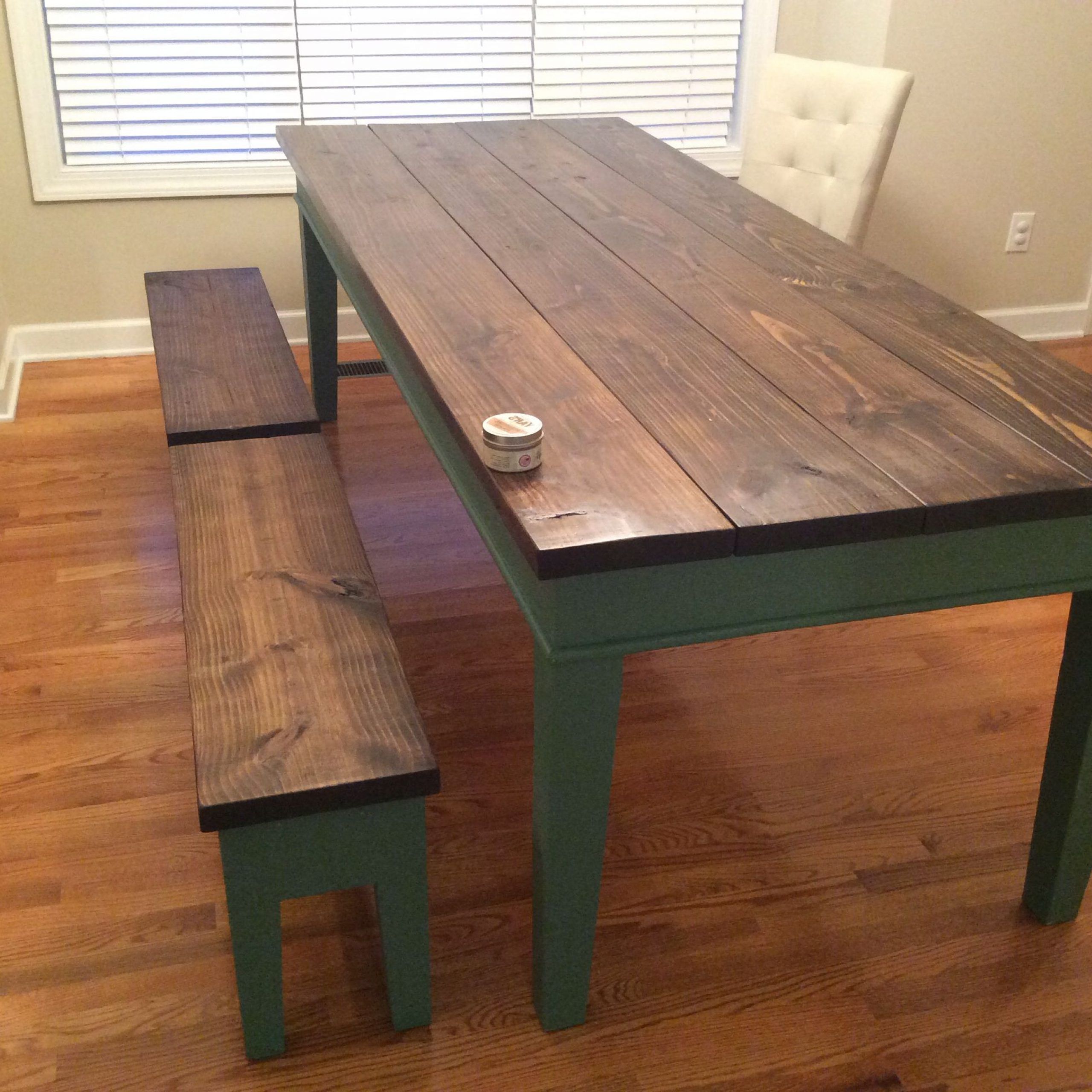 Widely Used Distressed Walnut And Black Finish Wood Modern Country Dining Tables Inside Finished Farm Table (View 8 of 25)