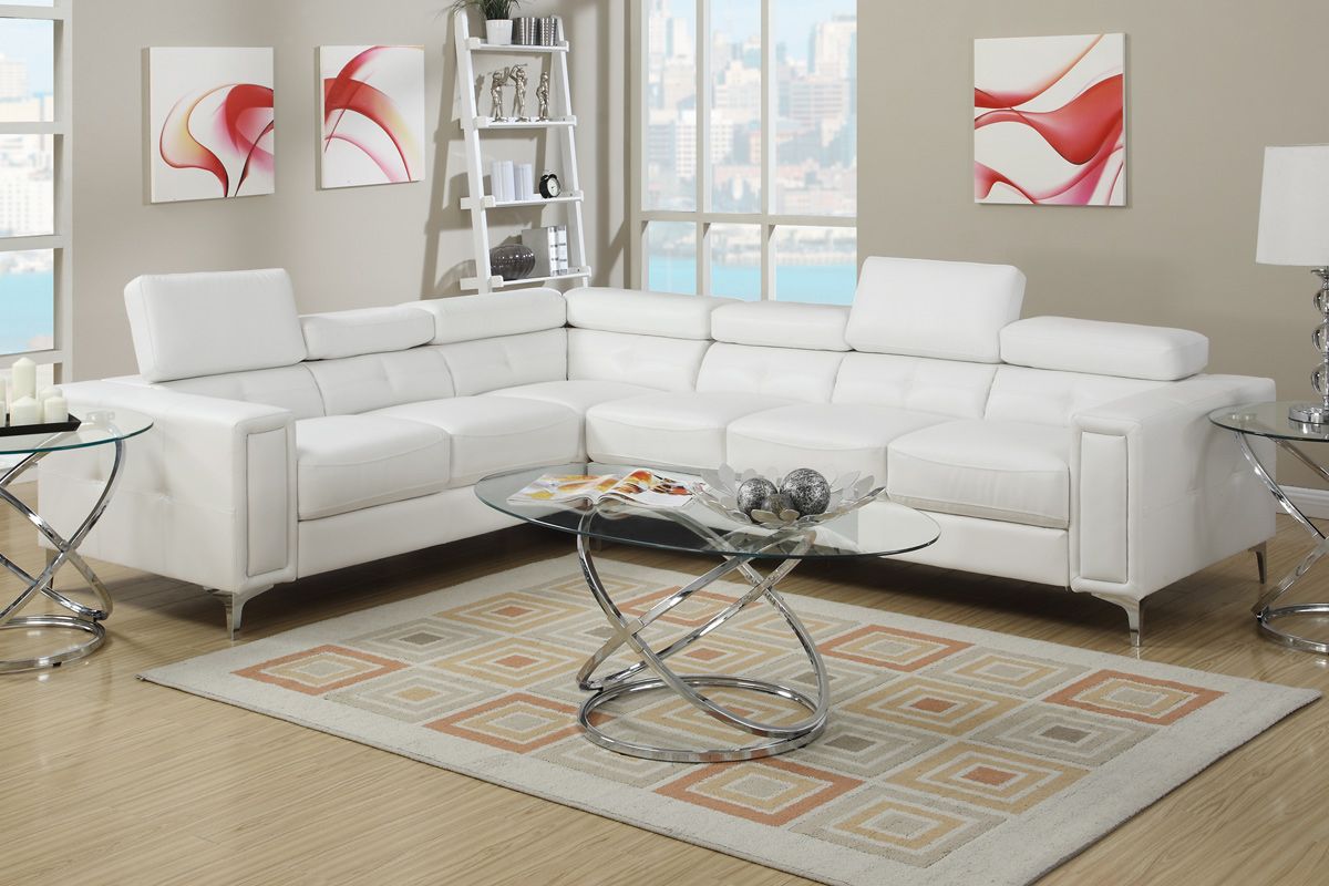 2017 White Metal Sectional Sofa – Steal A Sofa Furniture Outlet In Sectional Sofas In White (Photo 8 of 25)