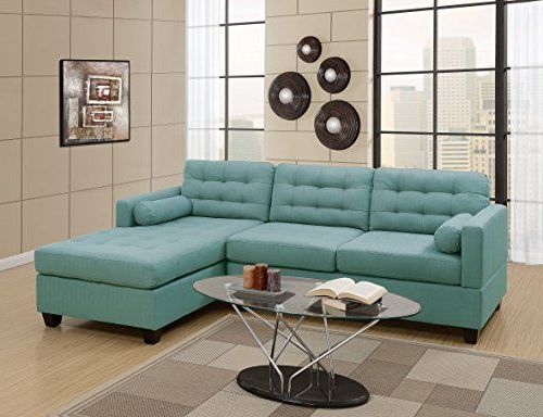 2pc Sectional Sofa Living Room Reversible Chaise Laguna Intended For Most Recent Clifton Reversible Sectional Sofas With Pillows (View 20 of 25)