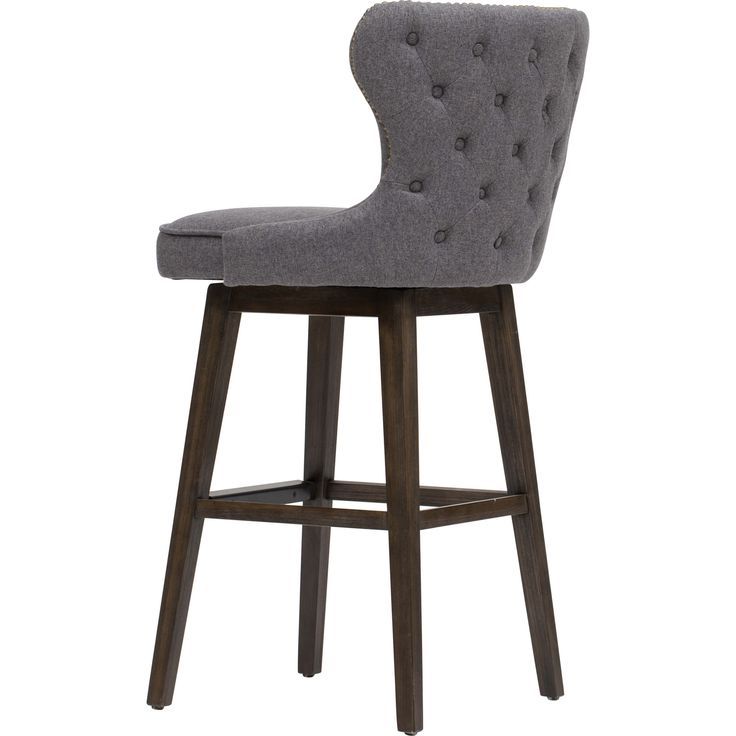 Best And Newest Antonio Light Gray Leather Sofas Throughout Ariana Swivel Bar Stool, Dark Grey – Dining Stools (View 1 of 15)