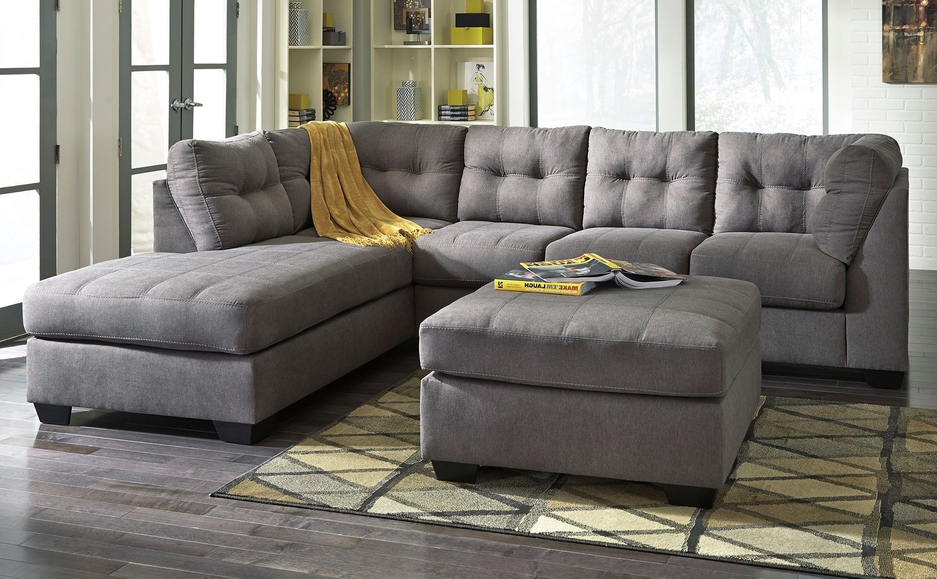 Best And Newest Ashley Maier Sectional With Right Arm Facing Chaise With Regard To 2pc Burland Contemporary Sectional Sofas Charcoal (View 13 of 25)
