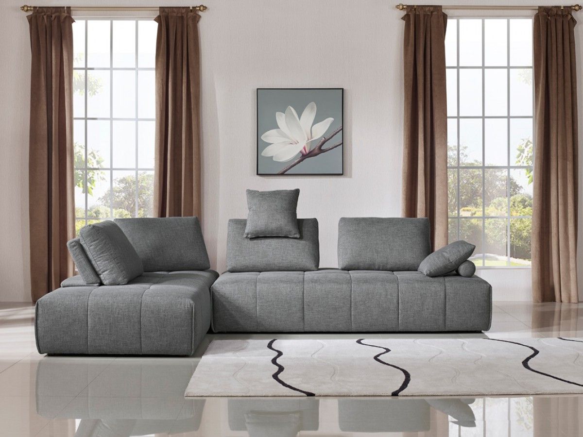 Best And Newest Divani Casa Edgar Modern Grey Fabric Modular Sectional Sofa With Regard To Paul Modular Sectional Sofas Blue (View 9 of 25)