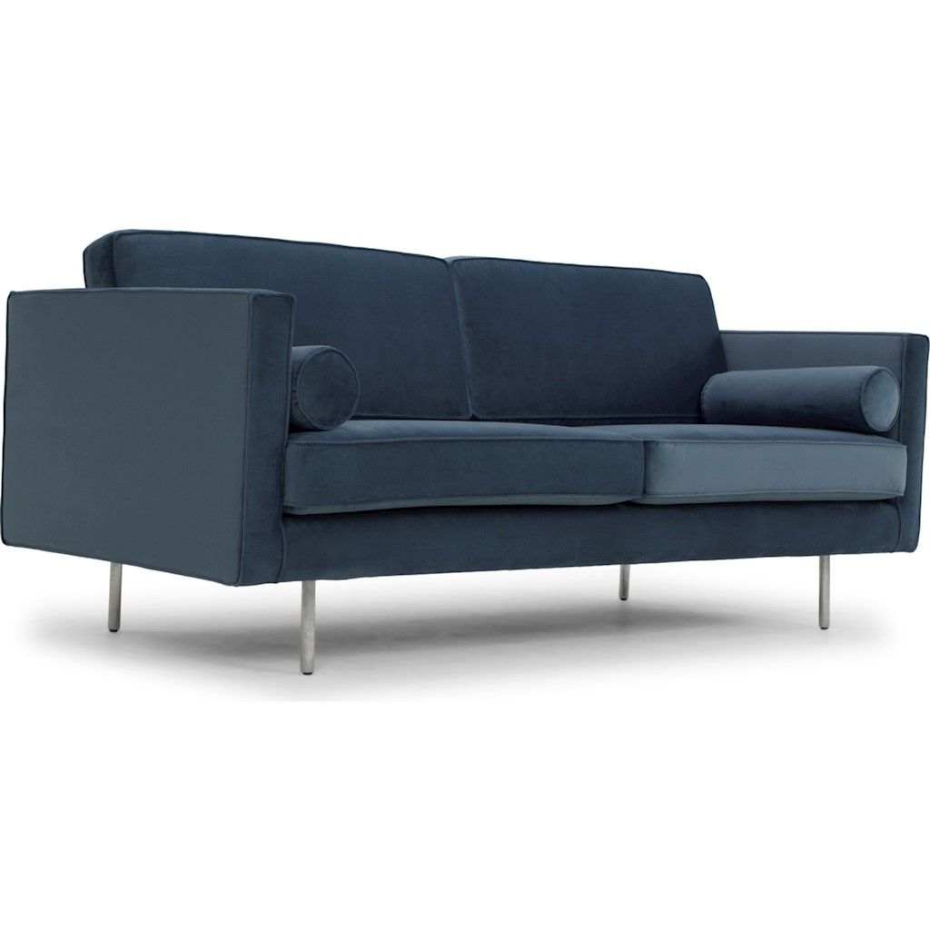 Brayson Chaise Sectional Sofas Dusty Blue In Popular Cyrus Triple Seat Sofa In Dusty Blue Fabric Seat (View 19 of 25)
