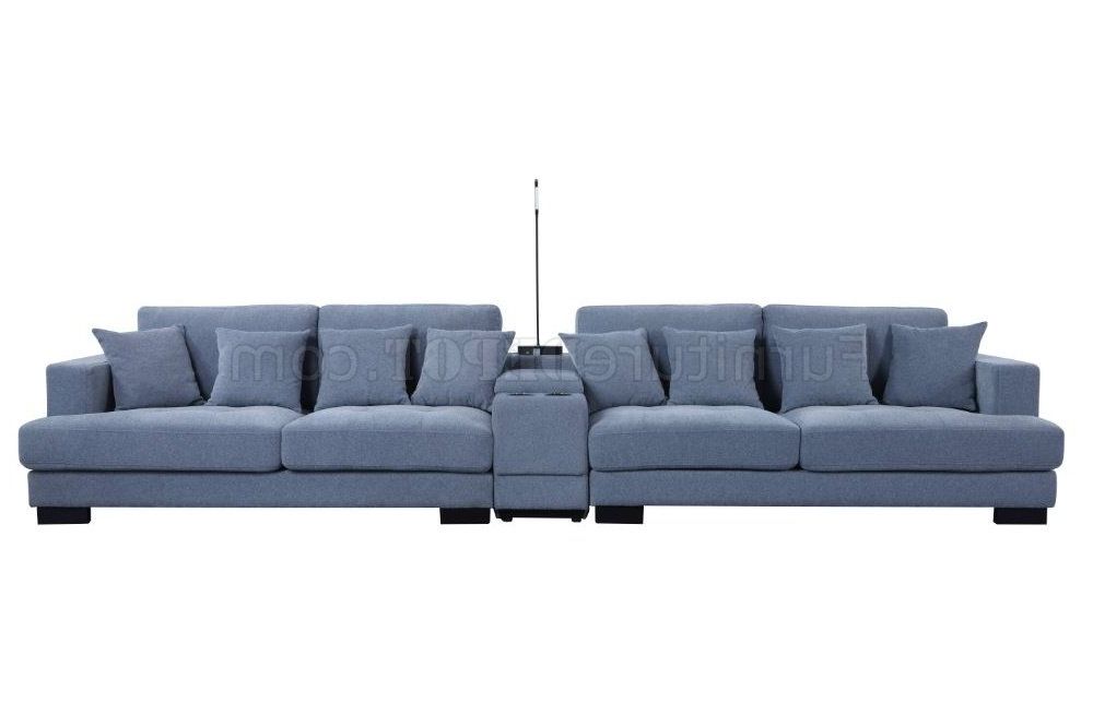 Brayson Chaise Sectional Sofas Dusty Blue Intended For Current Qiana Sectional Sofa 55235 In Dusty Blue Fabricacme (View 3 of 25)