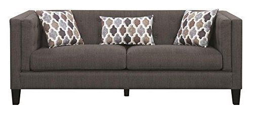 Brayson Chaise Sectional Sofas Dusty Blue Throughout Most Popular Scott Living Sawyer Fabric Stationary Sofa With Accent (View 2 of 25)