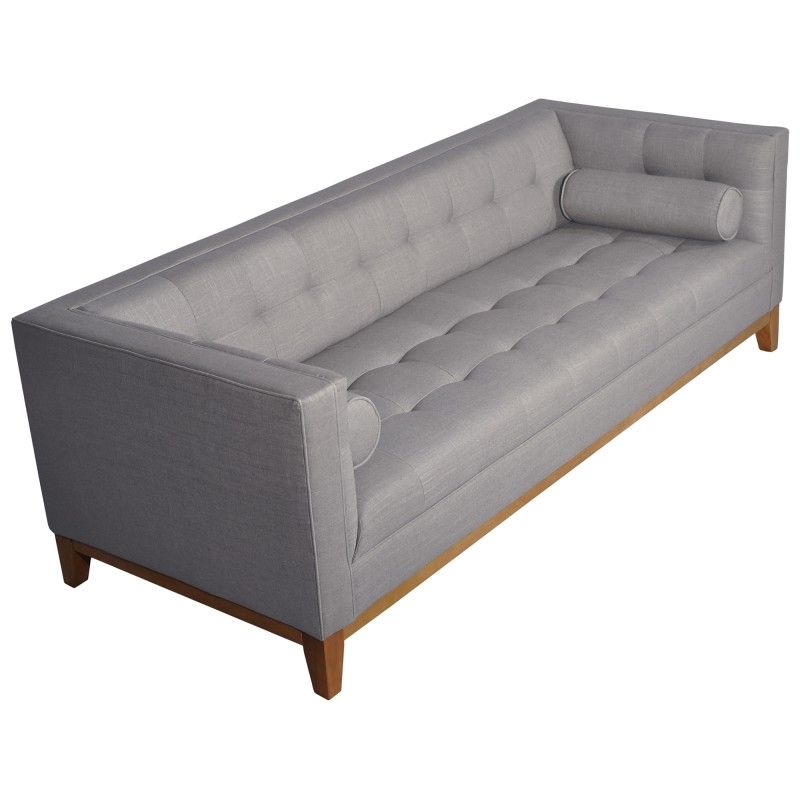 Calvin Fabric Sofa, 3 Seater, Cadet Grey Intended For Well Liked Calvin Concrete Gray Sofas (Photo 1 of 15)