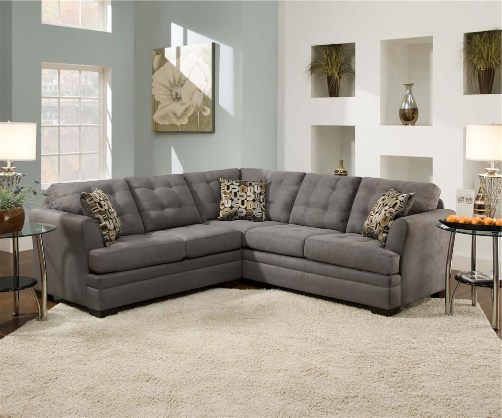 Current 2pc Luxurious And Plush Corduroy Sectional Sofas Brown Within Simmons Sectional Sofas Simmons 8530br Sectional Sofa (Photo 2 of 25)