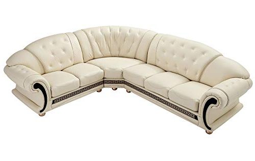 Current Artisan Beige Sofas Within Apolo Traditional Leather Right Hand Facing Sectional Sofa (Photo 13 of 15)