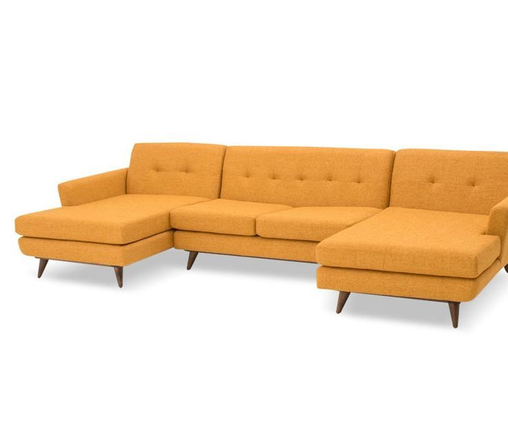 Dulce Mid Century Chaise Sofas Dark Blue Within Most Current Hughes U Chaise Sectional (3 Piece) (View 4 of 25)
