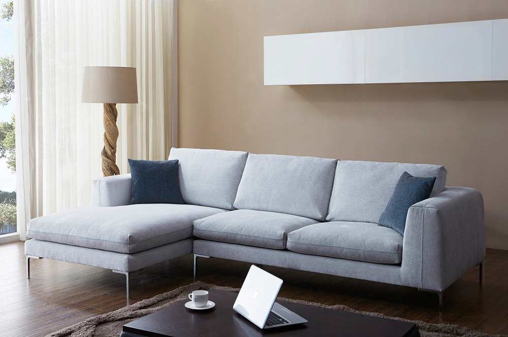 Fabric With Sectional Sofas In White (Photo 19 of 25)