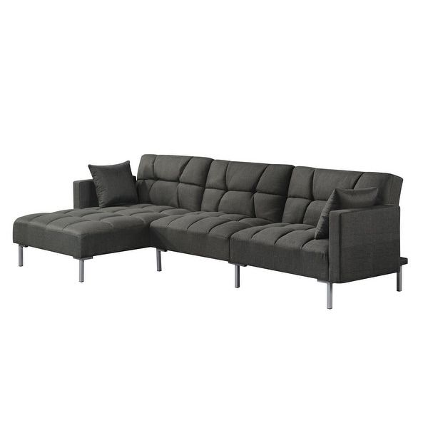 Fashionable Acme Duzzy Reversible Adjustable Sectional Sofa With 2 Pertaining To Clifton Reversible Sectional Sofas With Pillows (Photo 1 of 25)