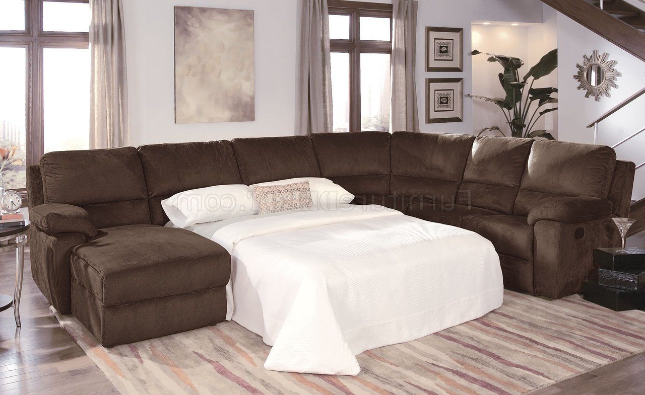 Fashionable Dark Chocalate Micro Suede Contemporary Reclining Inside 3pc Ledgemere Modern Sectional Sofas (Photo 11 of 25)
