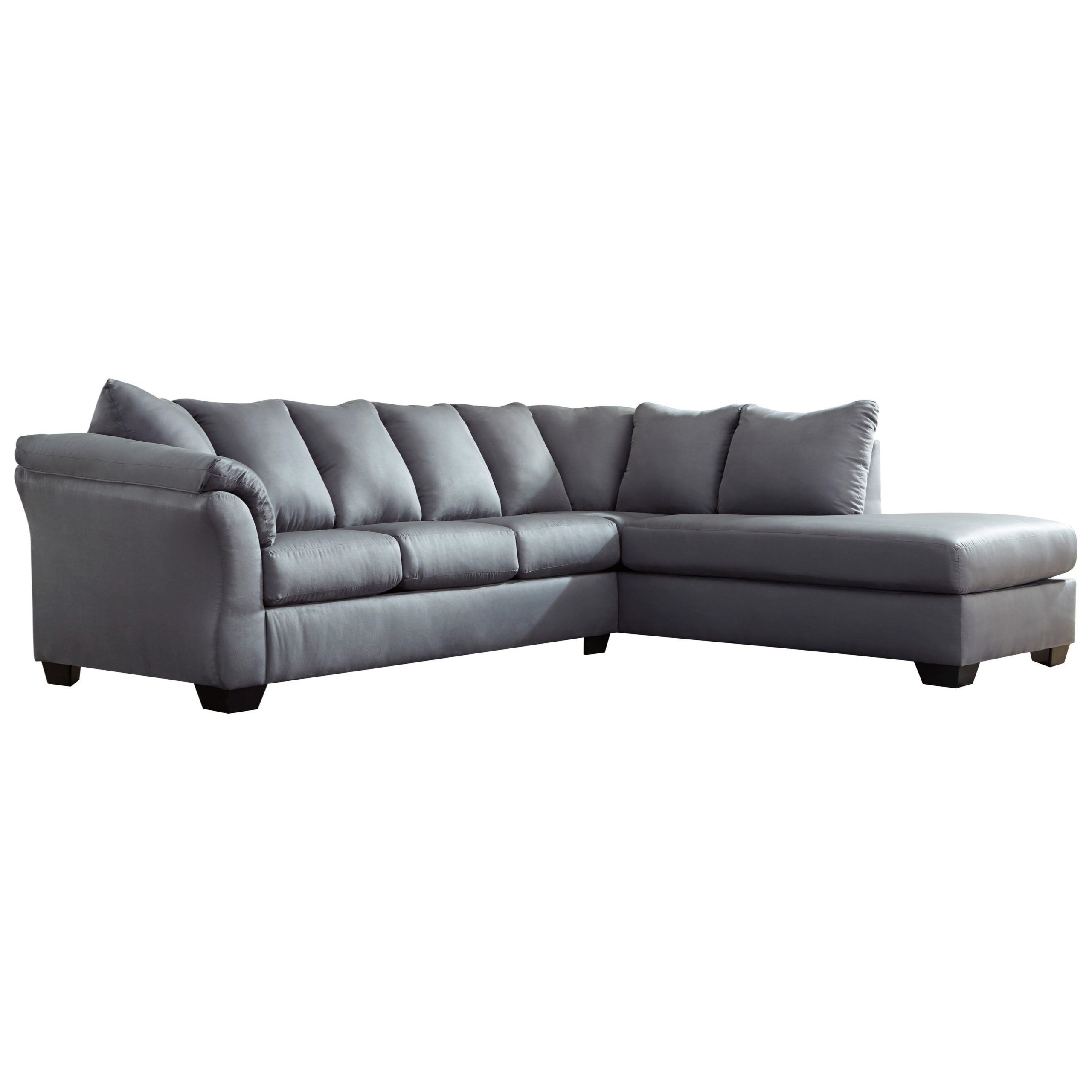 Fashionable Signature Designashley Darcy – Steel Contemporary 2 With Regard To 2pc Burland Contemporary Chaise Sectional Sofas (View 4 of 25)