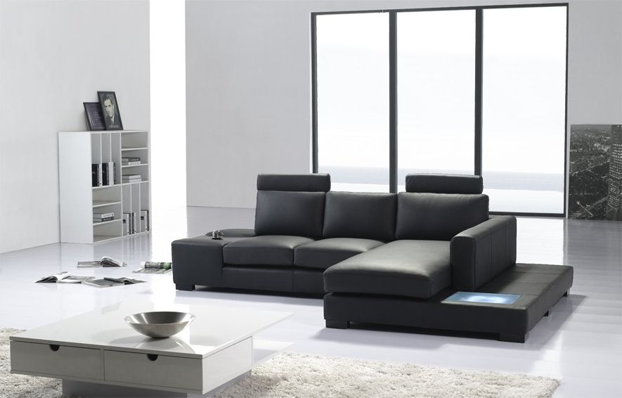 Favorite T35 Mini Modern Leather Sectional Sofa Regarding 3pc Ledgemere Modern Sectional Sofas (Photo 15 of 25)