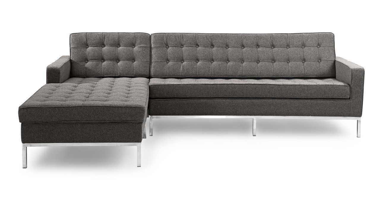 Florence Mid Century Modern Velvet Right Sectional Sofas With Regard To Most Current Amazon: Kardiel Florence Knoll Style Right Sectional (Photo 1 of 25)