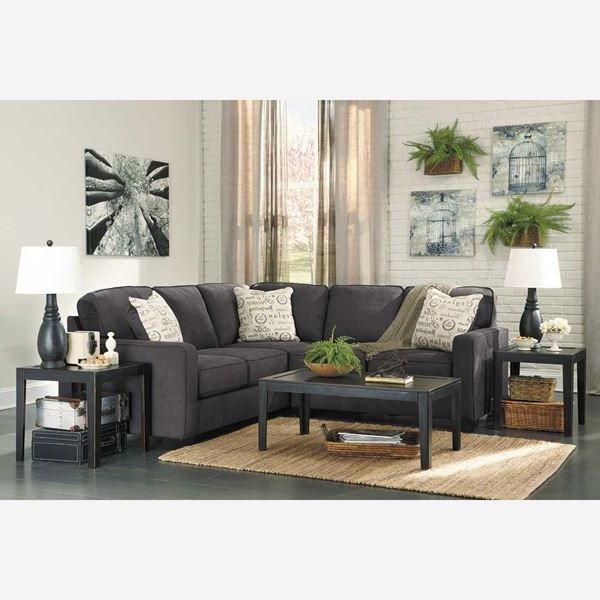 Good Looking 2pc Charcoal Secional W/raf Sofaashley Pertaining To Most Popular 2pc Burland Contemporary Sectional Sofas Charcoal (Photo 21 of 25)