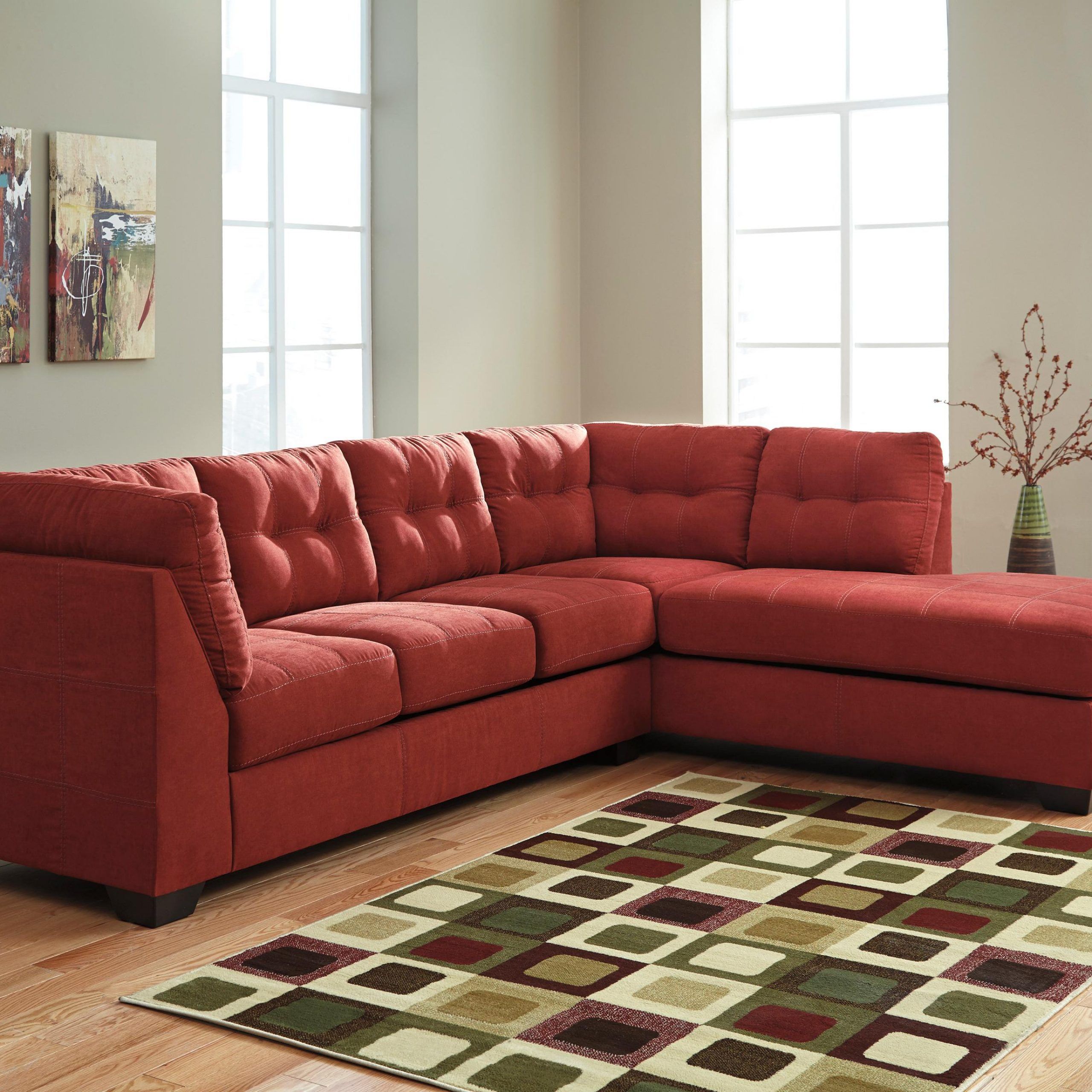 Hannah Left Sectional Sofas With Famous Benchcraft Maier – Sienna 2 Piece Sectional W/ Sleeper (View 6 of 25)