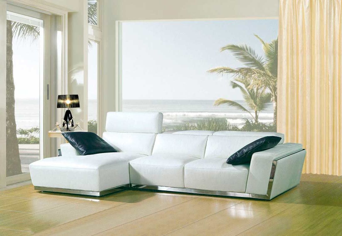 Leather Sectionals Inside Preferred Sectional Sofas In White (View 9 of 25)