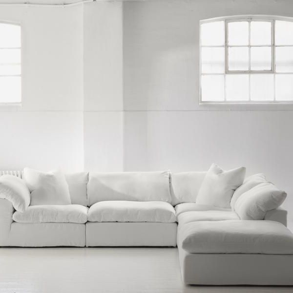 Most Current Truman Large Sectional Sofa In White Linen – Andrew Martin Within Sectional Sofas In White (Photo 24 of 25)