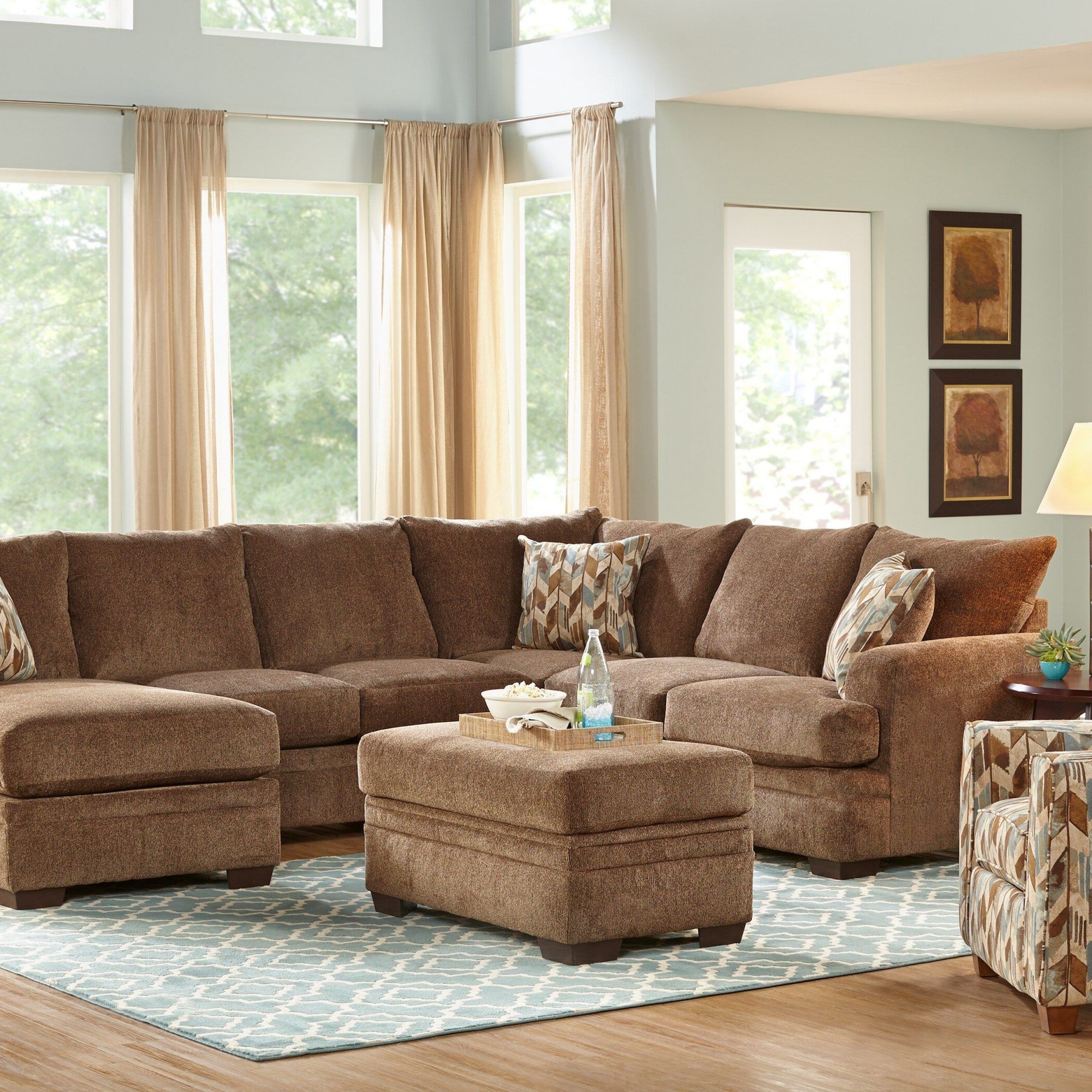 Featured Photo of 25 Best Ideas 2pc Luxurious and Plush Corduroy Sectional Sofas Brown